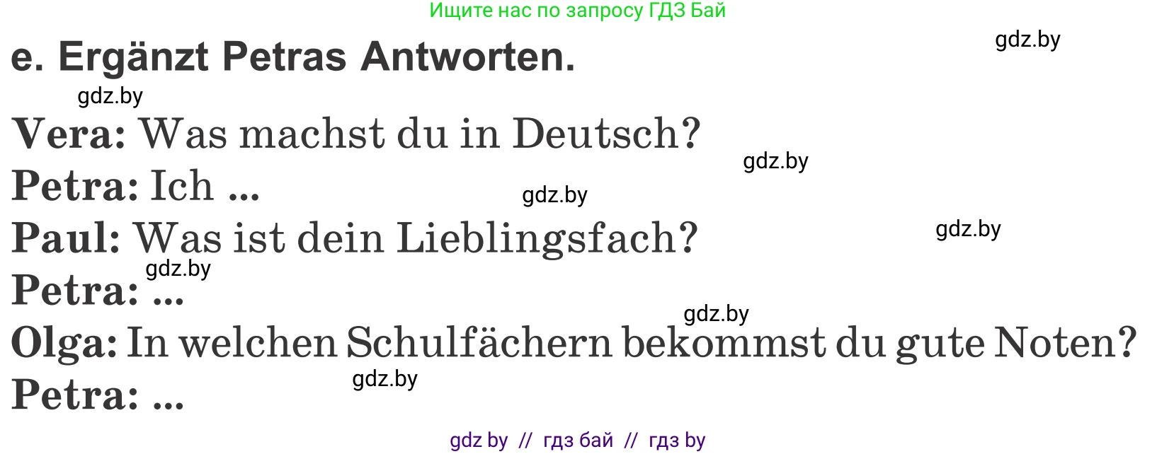 Немецкий язык (Deutsch), 4 класс Учебник (Schülerbuch), авторы: Будько Антонина Филипповна (Budjko Antonina), Урбанович Инна Ювинальевна (Urbanowitsch Ina), издательство Вышэйшая школа, Минск, 2019, жёлтого цвета, Часть 1, страница 30, номер 3e, Условие