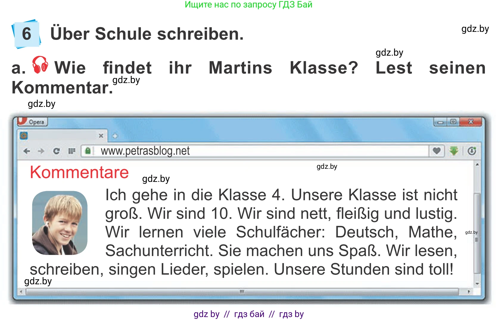 Немецкий язык (Deutsch), 4 класс Учебник (Schülerbuch), авторы: Будько Антонина Филипповна (Budjko Antonina), Урбанович Инна Ювинальевна (Urbanowitsch Ina), издательство Вышэйшая школа, Минск, 2019, жёлтого цвета, Часть 1, страница 34, номер 6a, Условие