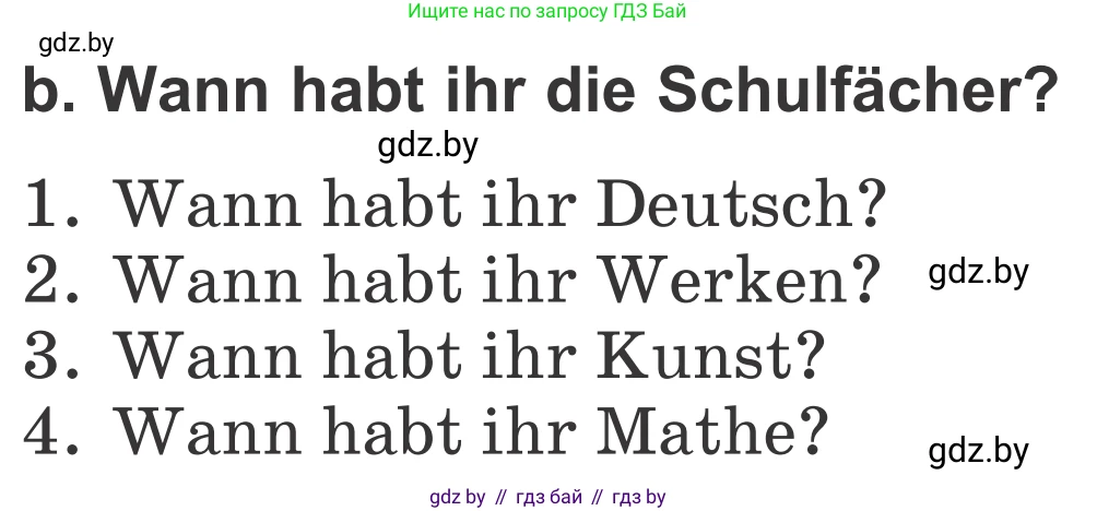 Немецкий язык (Deutsch), 4 класс Учебник (Schülerbuch), авторы: Будько Антонина Филипповна (Budjko Antonina), Урбанович Инна Ювинальевна (Urbanowitsch Ina), издательство Вышэйшая школа, Минск, 2019, жёлтого цвета, Часть 1, страница 43, номер 4b, Условие