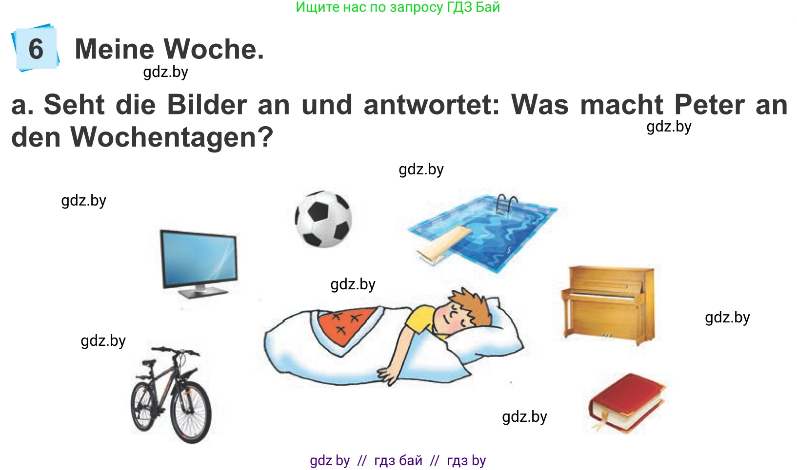 Немецкий язык (Deutsch), 4 класс Учебник (Schülerbuch), авторы: Будько Антонина Филипповна (Budjko Antonina), Урбанович Инна Ювинальевна (Urbanowitsch Ina), издательство Вышэйшая школа, Минск, 2019, жёлтого цвета, Часть 1, страница 45, номер 6a, Условие