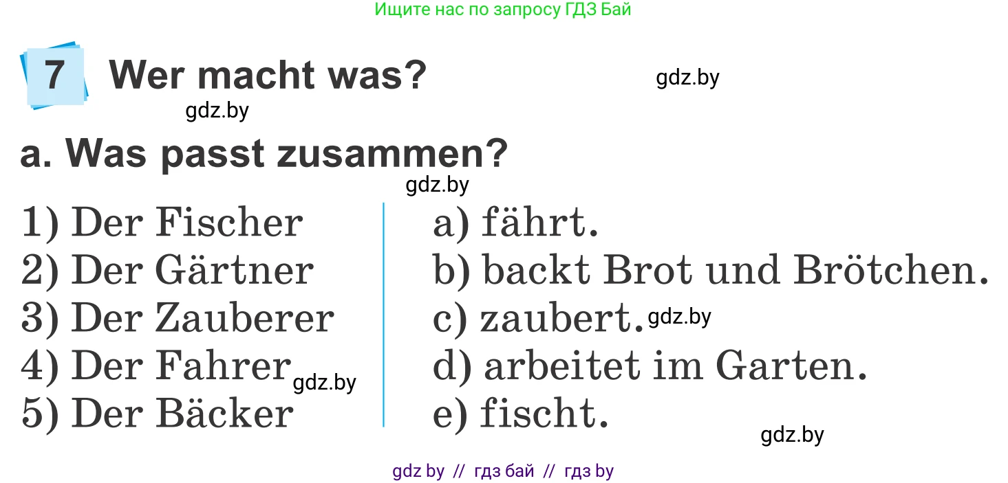 Немецкий язык (Deutsch), 4 класс Учебник (Schülerbuch), авторы: Будько Антонина Филипповна (Budjko Antonina), Урбанович Инна Ювинальевна (Urbanowitsch Ina), издательство Вышэйшая школа, Минск, 2019, жёлтого цвета, Часть 1, страница 101, номер 7a, Условие