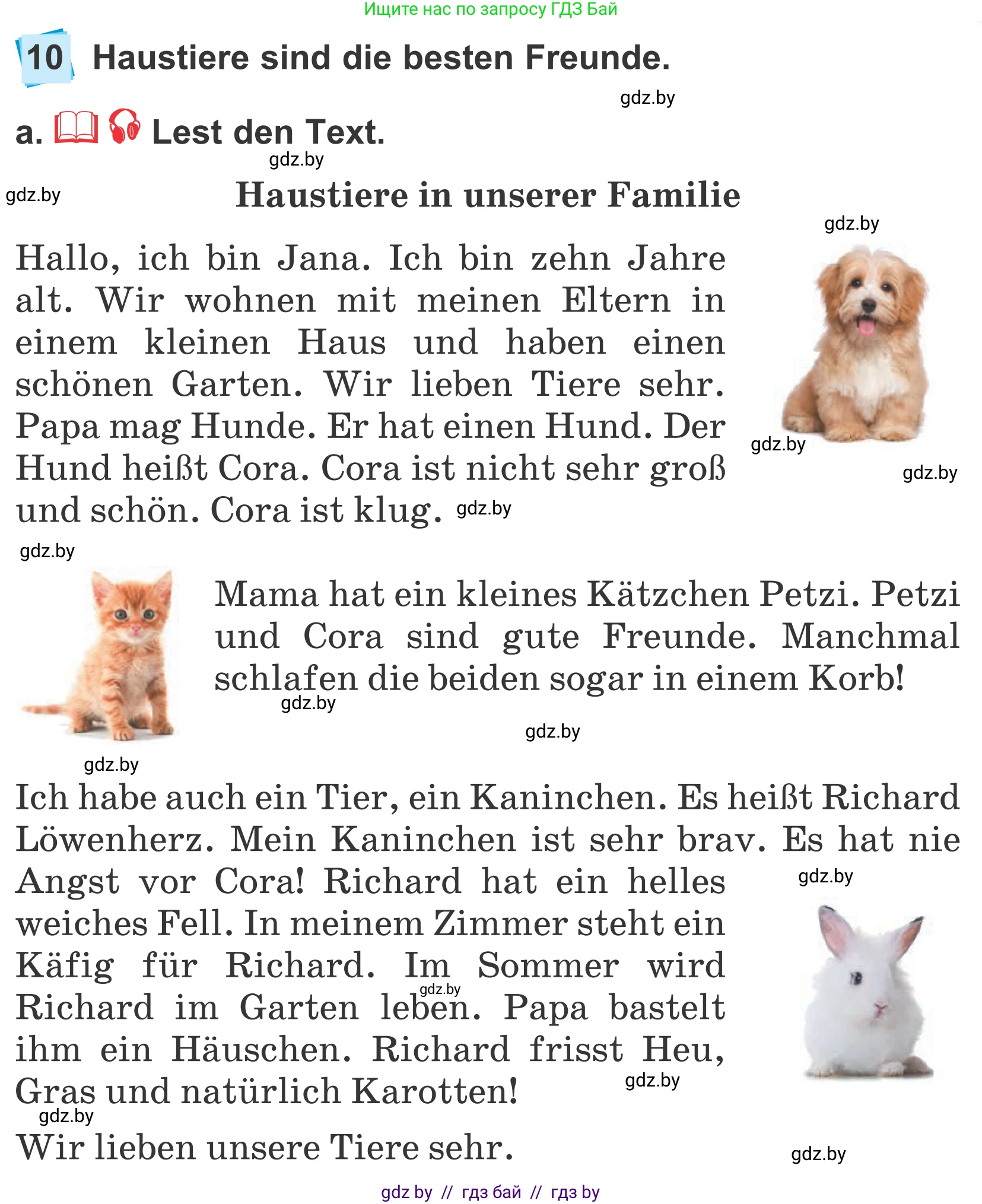 Немецкий язык (Deutsch), 4 класс Учебник (Schülerbuch), авторы: Будько Антонина Филипповна (Budjko Antonina), Урбанович Инна Ювинальевна (Urbanowitsch Ina), издательство Вышэйшая школа, Минск, 2019, жёлтого цвета, Часть 1, страница 117, номер 10a, Условие