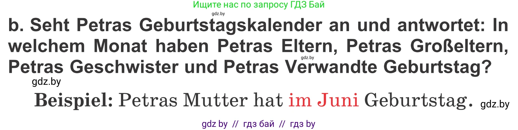 Немецкий язык (Deutsch), 4 класс Учебник (Schülerbuch), авторы: Будько Антонина Филипповна (Budjko Antonina), Урбанович Инна Ювинальевна (Urbanowitsch Ina), издательство Вышэйшая школа, Минск, 2019, жёлтого цвета, Часть 2, страница 5, номер 2b, Условие