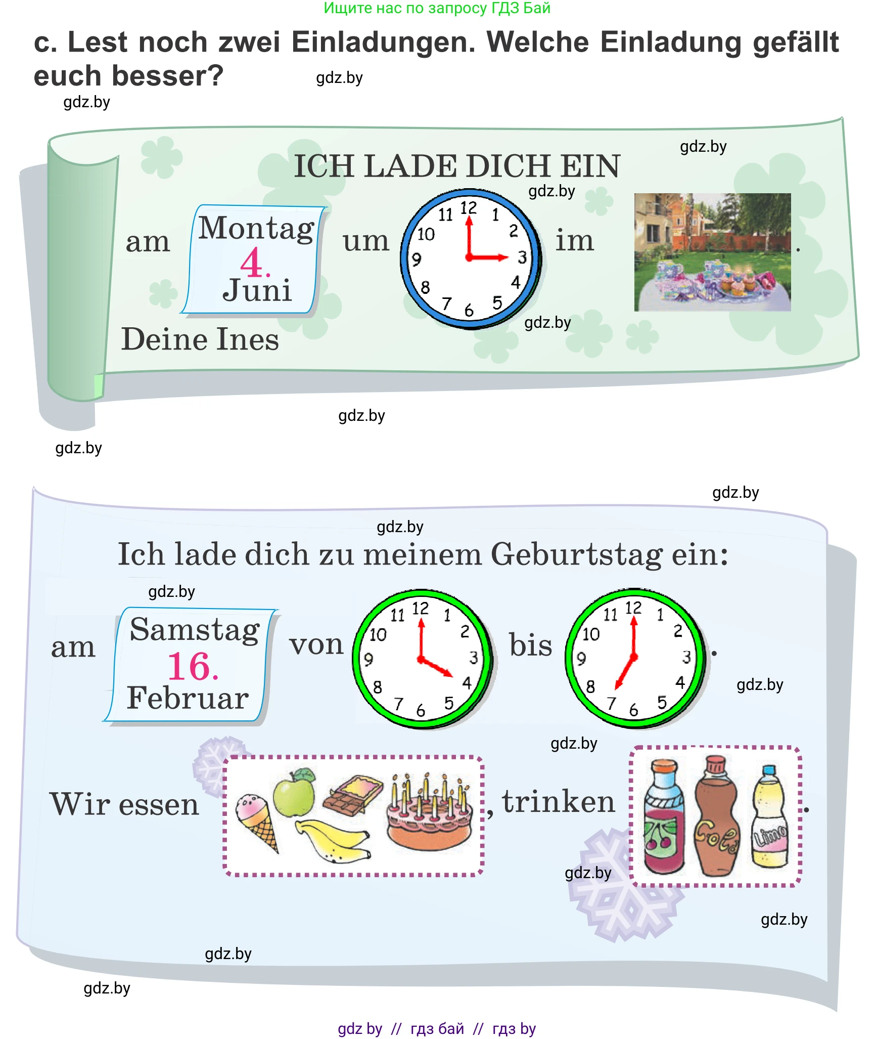 Немецкий язык (Deutsch), 4 класс Учебник (Schülerbuch), авторы: Будько Антонина Филипповна (Budjko Antonina), Урбанович Инна Ювинальевна (Urbanowitsch Ina), издательство Вышэйшая школа, Минск, 2019, жёлтого цвета, Часть 2, страница 17, номер 5c, Условие