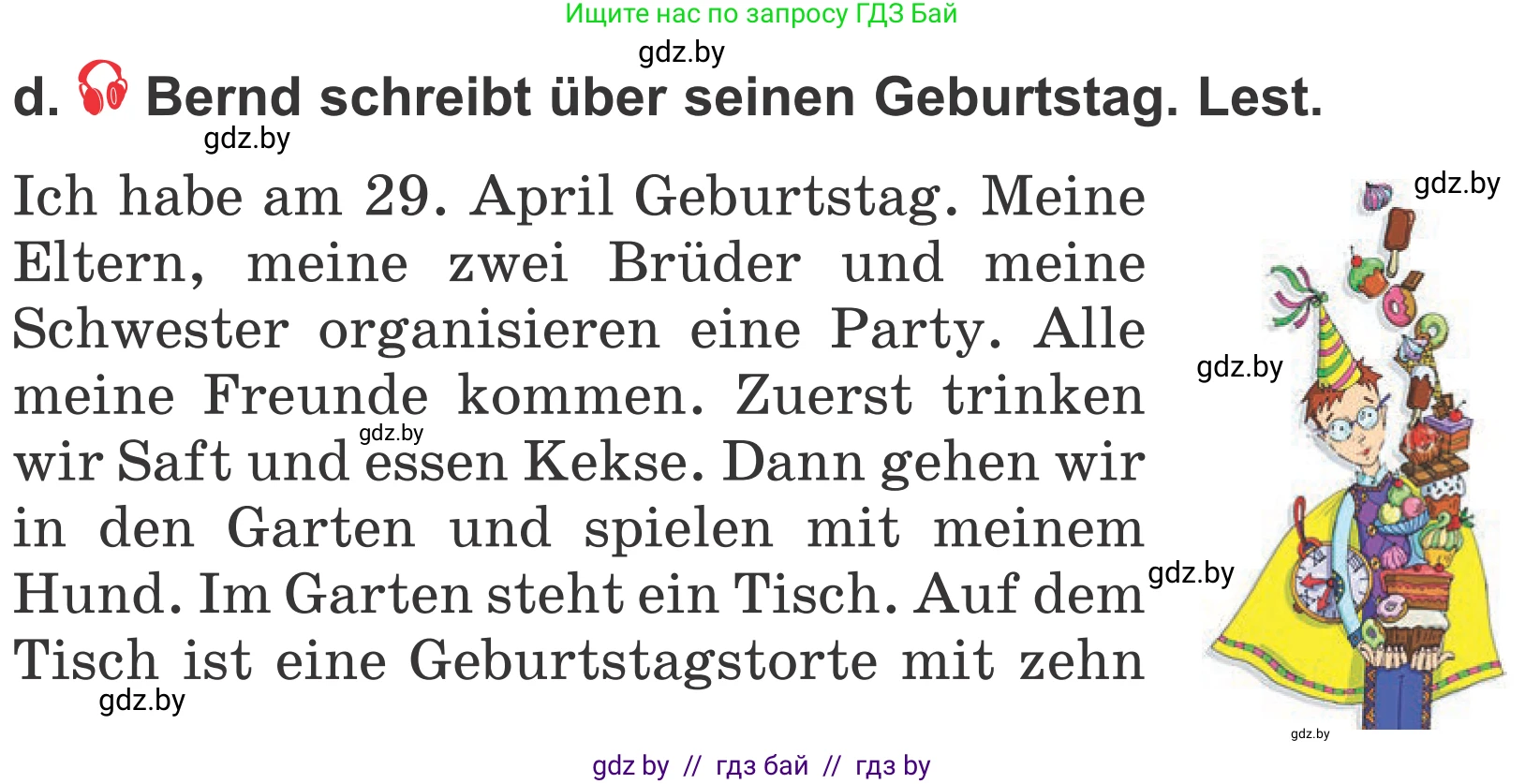 Немецкий язык (Deutsch), 4 класс Учебник (Schülerbuch), авторы: Будько Антонина Филипповна (Budjko Antonina), Урбанович Инна Ювинальевна (Urbanowitsch Ina), издательство Вышэйшая школа, Минск, 2019, жёлтого цвета, Часть 2, страница 31, номер 9d, Условие