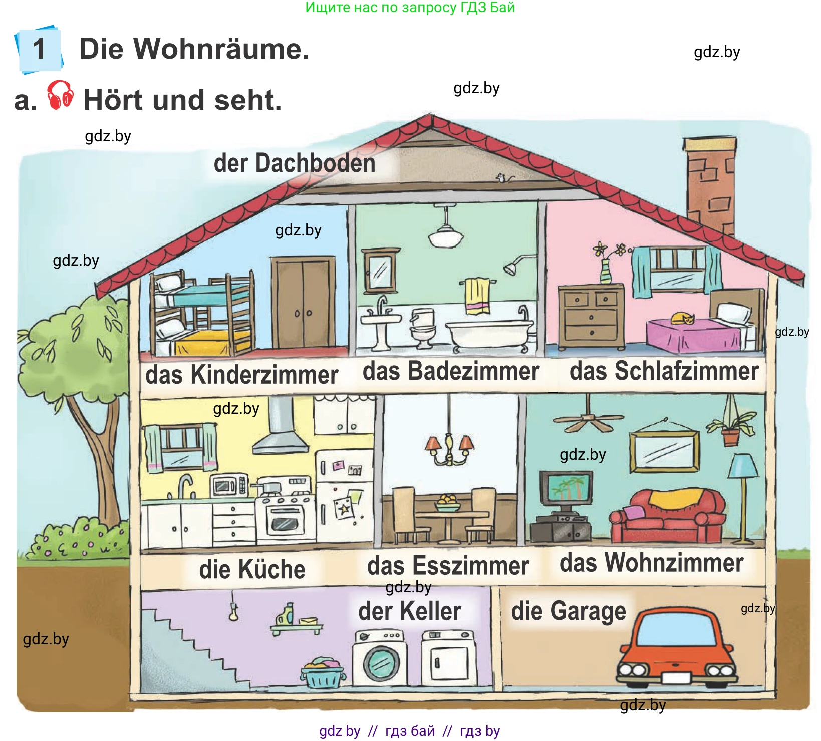 Немецкий язык (Deutsch), 4 класс Учебник (Schülerbuch), авторы: Будько Антонина Филипповна (Budjko Antonina), Урбанович Инна Ювинальевна (Urbanowitsch Ina), издательство Вышэйшая школа, Минск, 2019, жёлтого цвета, Часть 2, страница 49, номер 1a, Условие