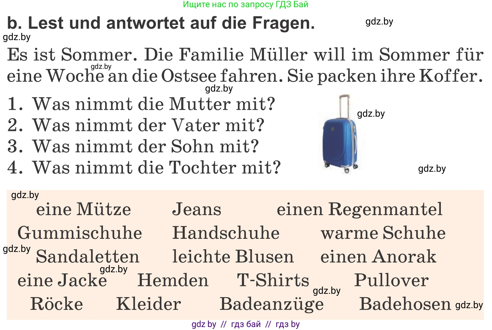 Немецкий язык (Deutsch), 4 класс Учебник (Schülerbuch), авторы: Будько Антонина Филипповна (Budjko Antonina), Урбанович Инна Ювинальевна (Urbanowitsch Ina), издательство Вышэйшая школа, Минск, 2019, жёлтого цвета, Часть 2, страница 82, номер 10b, Условие
