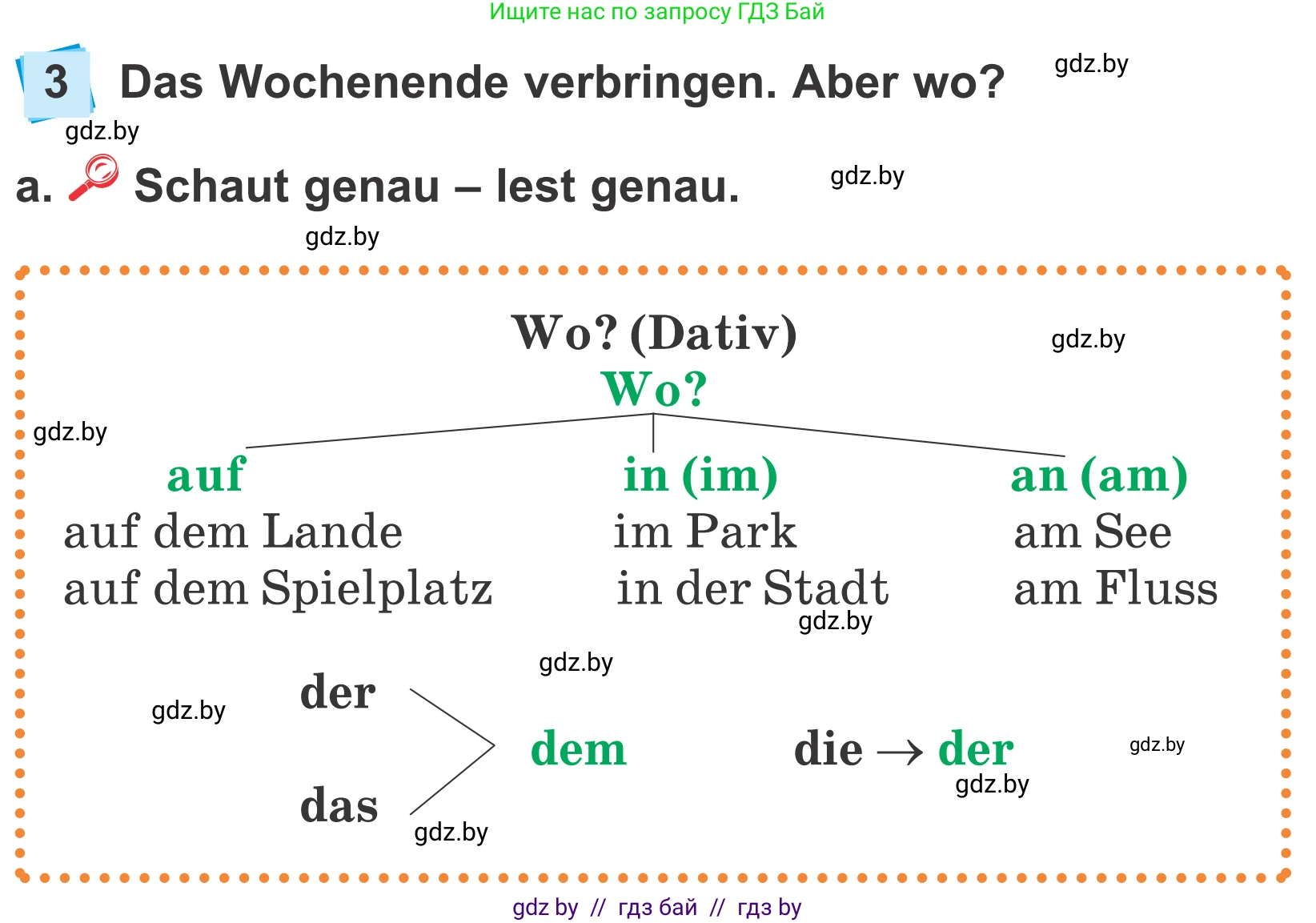 Немецкий язык (Deutsch), 4 класс Учебник (Schülerbuch), авторы: Будько Антонина Филипповна (Budjko Antonina), Урбанович Инна Ювинальевна (Urbanowitsch Ina), издательство Вышэйшая школа, Минск, 2019, жёлтого цвета, Часть 2, страница 106, номер 3a, Условие