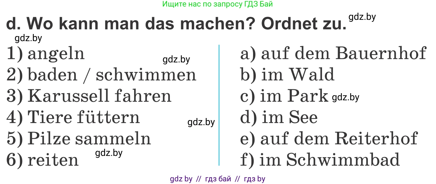 Немецкий язык (Deutsch), 4 класс Учебник (Schülerbuch), авторы: Будько Антонина Филипповна (Budjko Antonina), Урбанович Инна Ювинальевна (Urbanowitsch Ina), издательство Вышэйшая школа, Минск, 2019, жёлтого цвета, Часть 2, страница 120, номер 3d, Условие