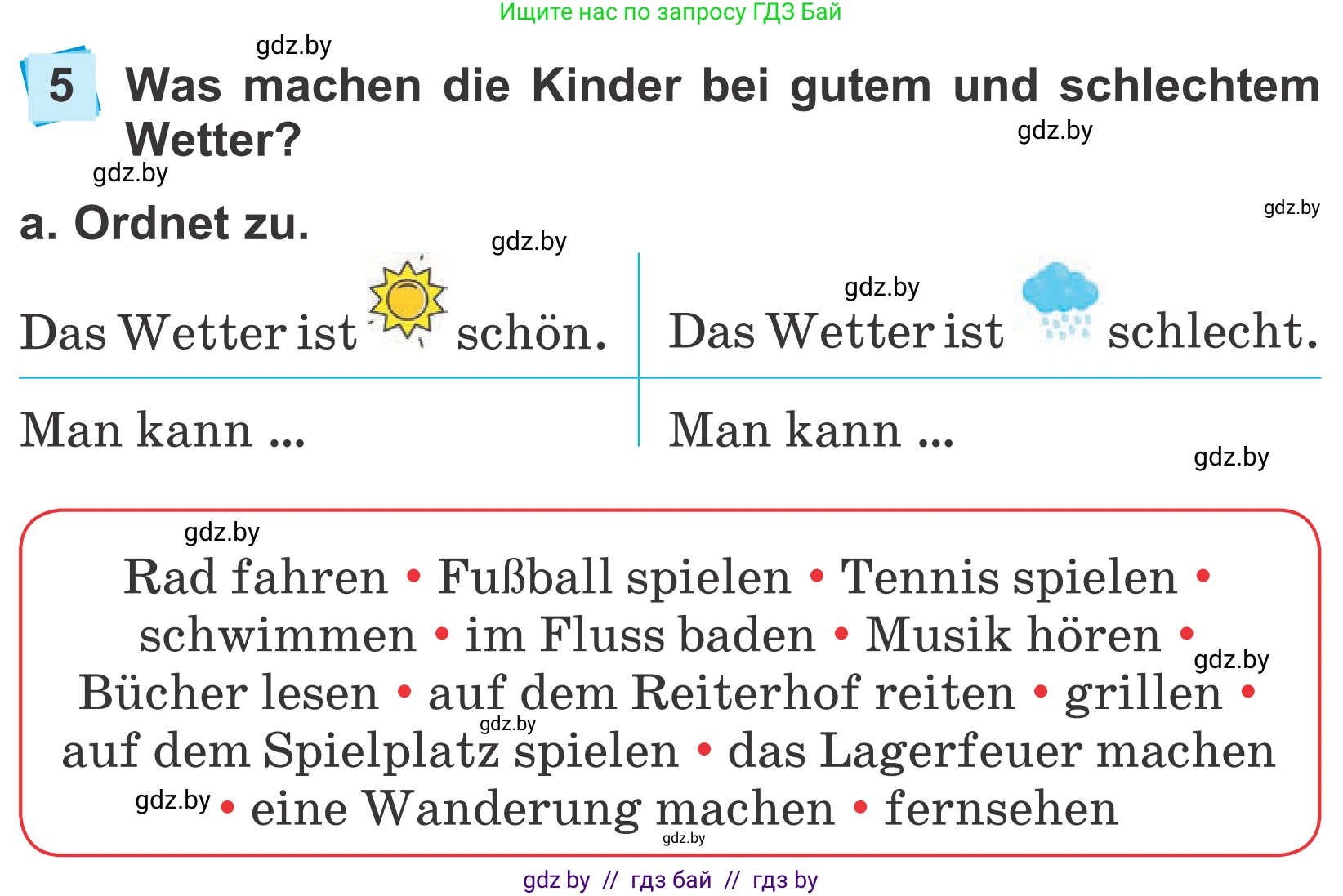 Немецкий язык (Deutsch), 4 класс Учебник (Schülerbuch), авторы: Будько Антонина Филипповна (Budjko Antonina), Урбанович Инна Ювинальевна (Urbanowitsch Ina), издательство Вышэйшая школа, Минск, 2019, жёлтого цвета, Часть 2, страница 131, номер 5a, Условие