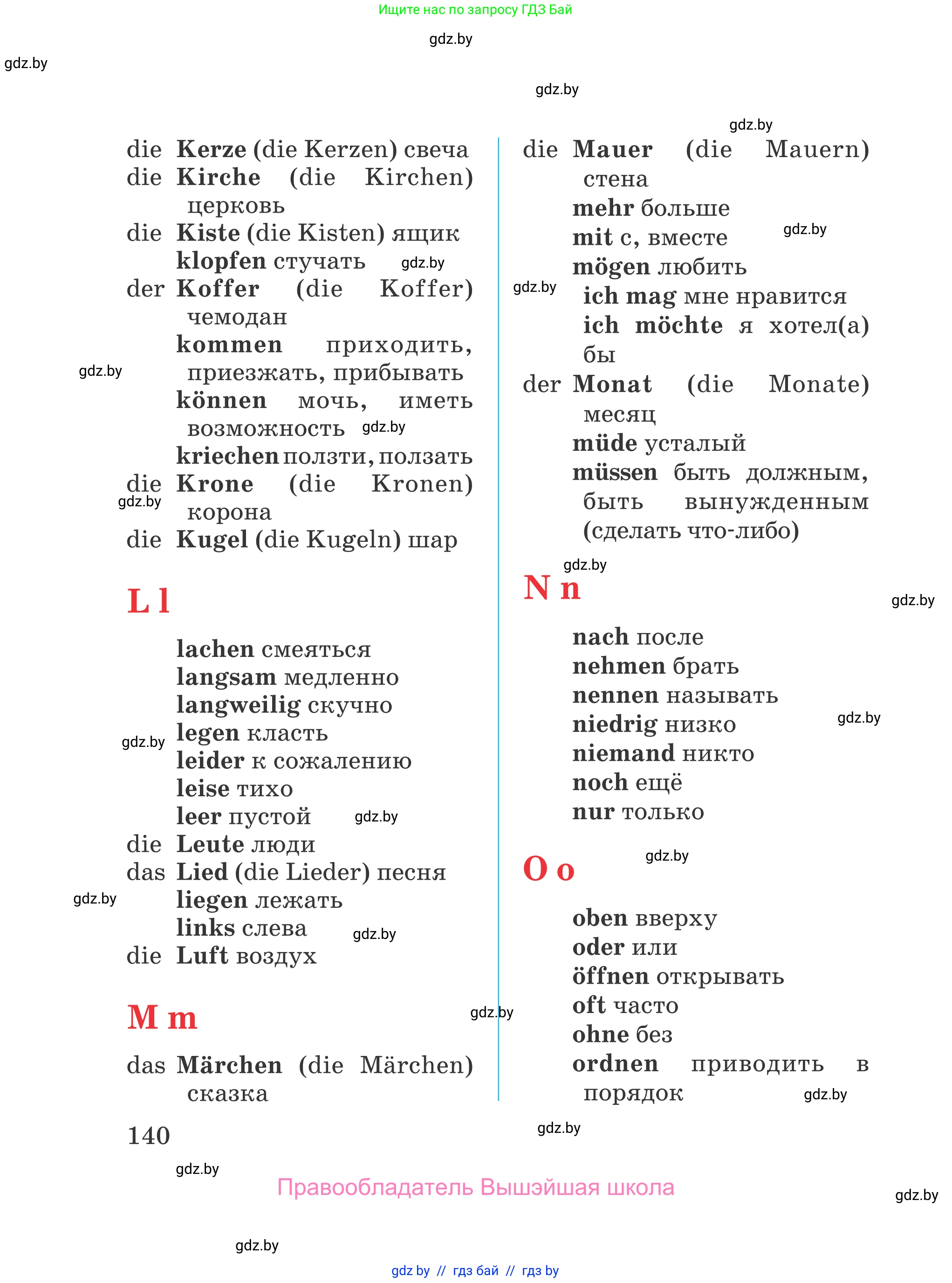 Немецкий язык (Deutsch), 4 класс Учебник (Schülerbuch), авторы: Будько Антонина Филипповна (Budjko Antonina), Урбанович Инна Ювинальевна (Urbanowitsch Ina), издательство Вышэйшая школа, Минск, 2019, жёлтого цвета, страница 140