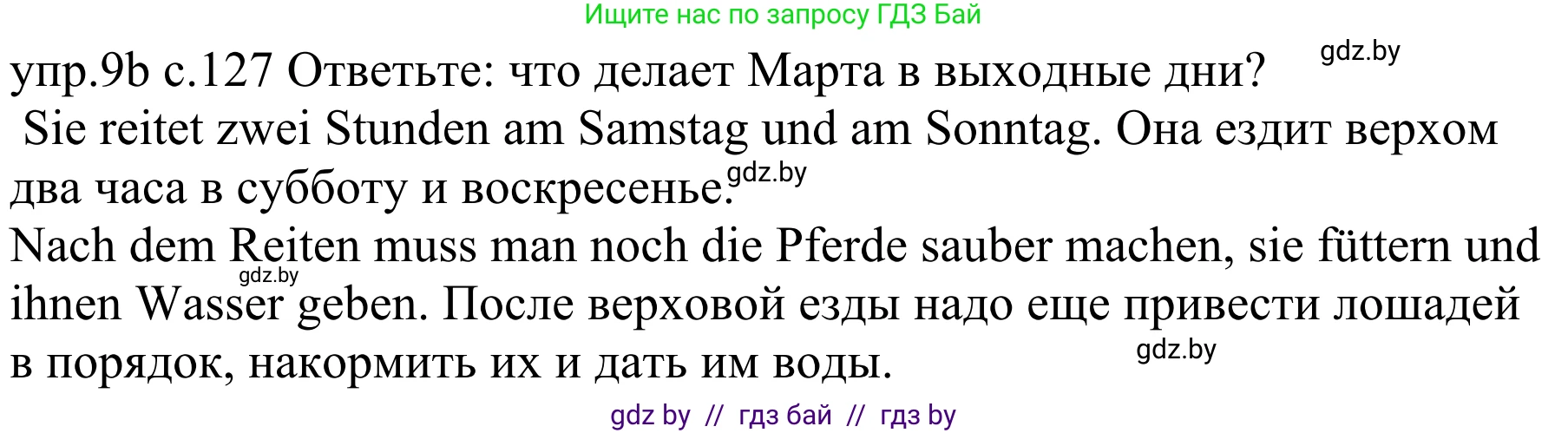 Немецкий язык (Deutsch), 4 класс Учебник (Schülerbuch), авторы: Будько Антонина Филипповна (Budjko Antonina), Урбанович Инна Ювинальевна (Urbanowitsch Ina), издательство Вышэйшая школа, Минск, 2019, жёлтого цвета, Часть 2, страница 127, номер 9b, Решение