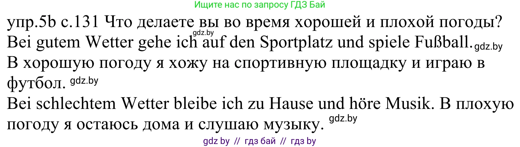 Немецкий язык (Deutsch), 4 класс Учебник (Schülerbuch), авторы: Будько Антонина Филипповна (Budjko Antonina), Урбанович Инна Ювинальевна (Urbanowitsch Ina), издательство Вышэйшая школа, Минск, 2019, жёлтого цвета, Часть 2, страница 131, номер 5b, Решение