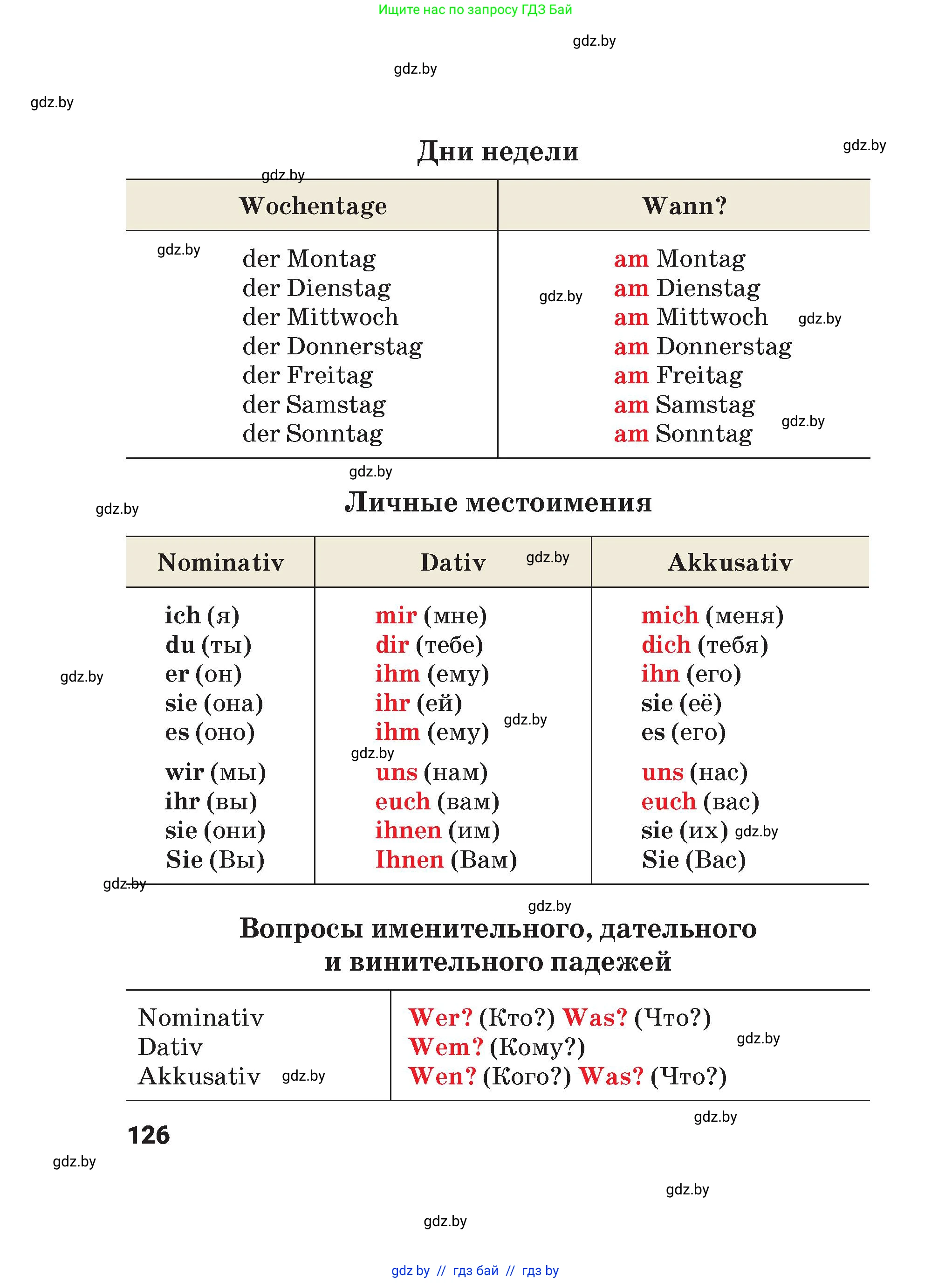 Немецкий язык (Deutsch), 4 класс Учебник (Schülerbuch), авторы: Будько Антонина Филипповна (Budjko Antonina), Кохановская Анна Леонидовна, издательство Адукацыя i выхаванне, Минск, 2026, голубого цвета, страница 126