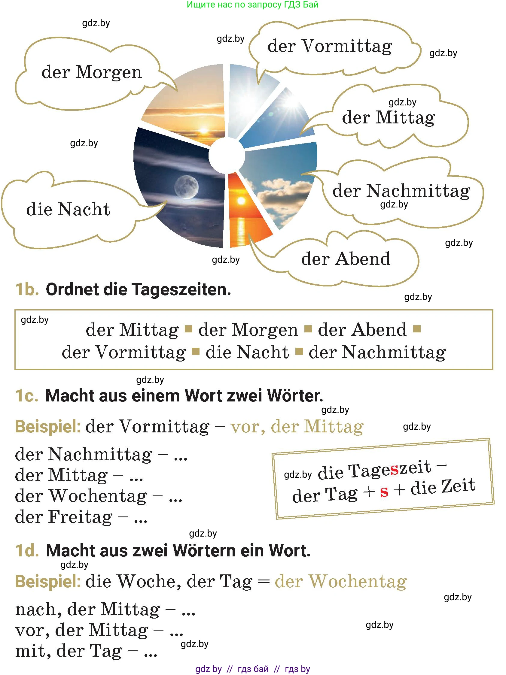 Немецкий язык (Deutsch), 4 класс Учебник (Schülerbuch), авторы: Будько Антонина Филипповна (Budjko Antonina), Кохановская Анна Леонидовна, издательство Адукацыя i выхаванне, Минск, 2026, голубого цвета, страница 41, номер 1, Условие (продолжение 2)