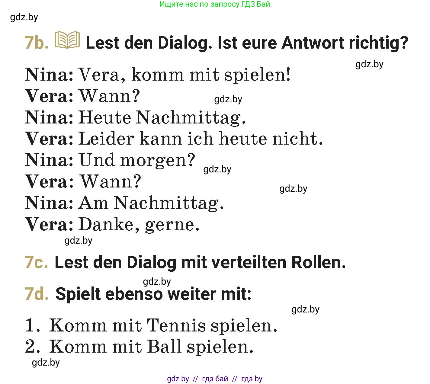 Немецкий язык (Deutsch), 4 класс Учебник (Schülerbuch), авторы: Будько Антонина Филипповна (Budjko Antonina), Кохановская Анна Леонидовна, издательство Адукацыя i выхаванне, Минск, 2026, голубого цвета, страница 49, номер 7, Условие (продолжение 2)