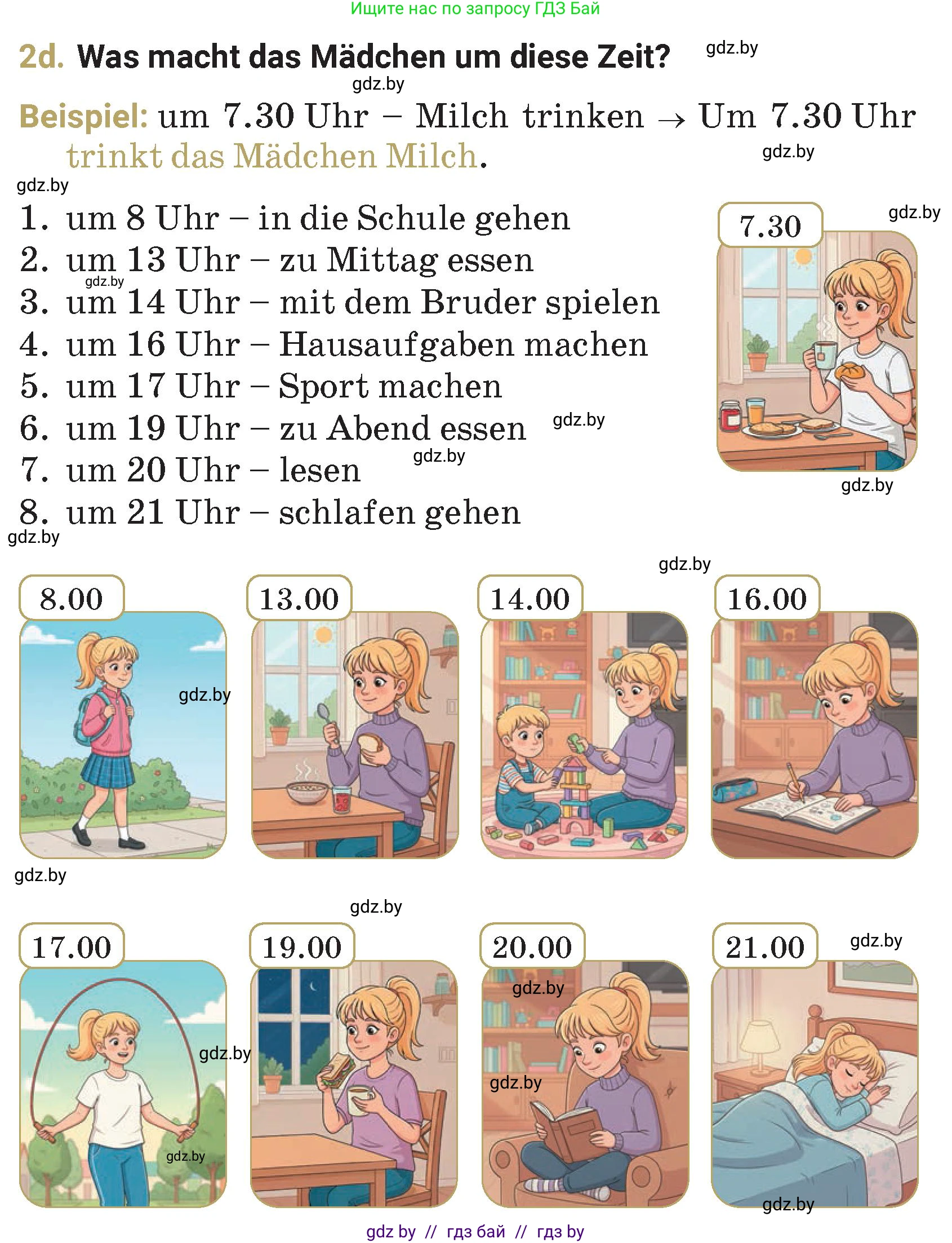Немецкий язык (Deutsch), 4 класс Учебник (Schülerbuch), авторы: Будько Антонина Филипповна (Budjko Antonina), Кохановская Анна Леонидовна, издательство Адукацыя i выхаванне, Минск, 2026, голубого цвета, страница 52, номер 2, Условие (продолжение 2)