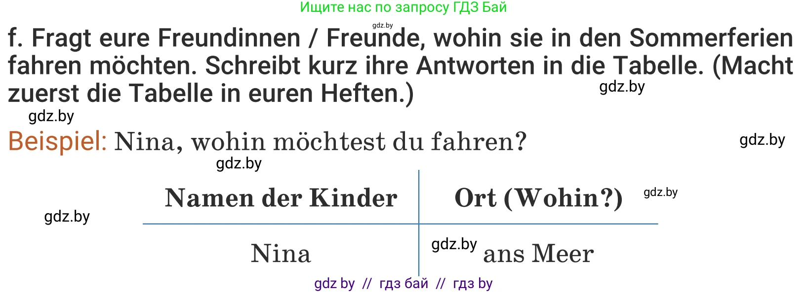 Немецкий язык (Deutsch), 5 класс Учебник (Schülerbuch), авторы: Будько Антонина Филипповна (Budjko Antonina), Урбанович Инна Ювинальевна (Urbanowitsch Ina), издательство Вышэйшая школа, Минск, 2020, жёлтого цвета, Часть 1, страница 39, номер 4f, Условие