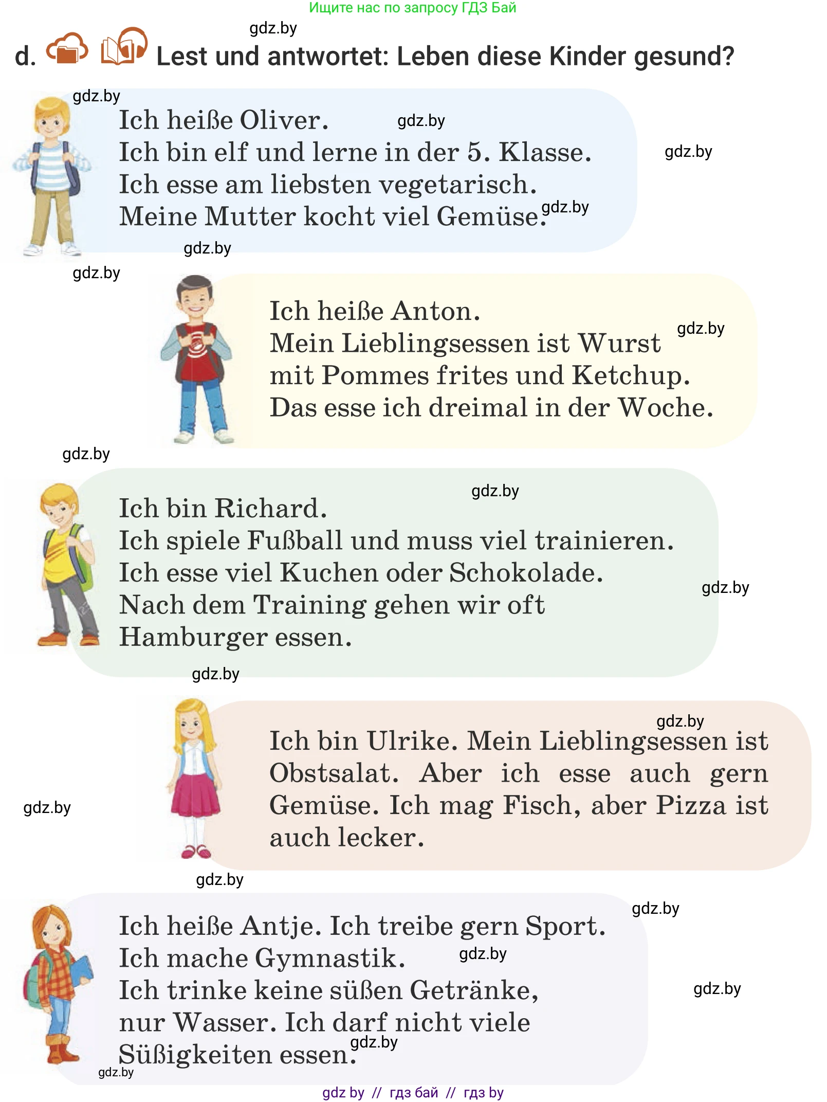 Немецкий язык (Deutsch), 5 класс Учебник (Schülerbuch), авторы: Будько Антонина Филипповна (Budjko Antonina), Урбанович Инна Ювинальевна (Urbanowitsch Ina), издательство Вышэйшая школа, Минск, 2020, жёлтого цвета, Часть 1, страница 89, номер 10d, Условие