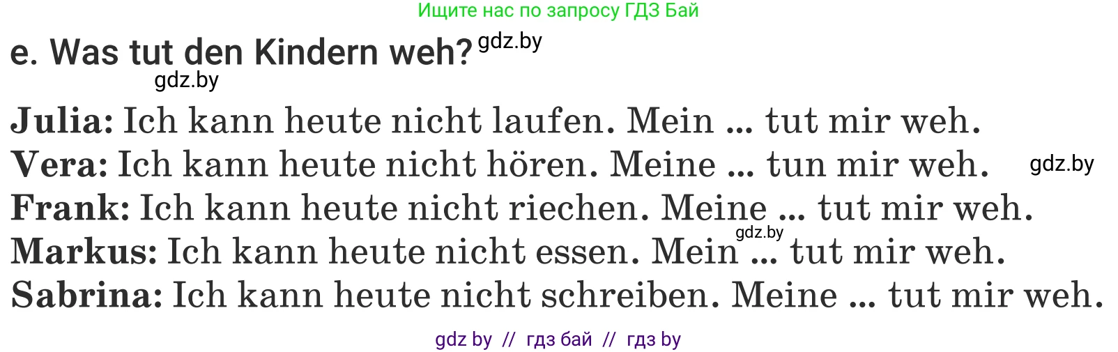 Немецкий язык (Deutsch), 5 класс Учебник (Schülerbuch), авторы: Будько Антонина Филипповна (Budjko Antonina), Урбанович Инна Ювинальевна (Urbanowitsch Ina), издательство Вышэйшая школа, Минск, 2020, жёлтого цвета, Часть 1, страница 78, номер 2e, Условие