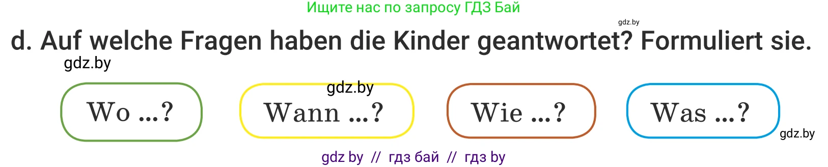 Немецкий язык (Deutsch), 5 класс Учебник (Schülerbuch), авторы: Будько Антонина Филипповна (Budjko Antonina), Урбанович Инна Ювинальевна (Urbanowitsch Ina), издательство Вышэйшая школа, Минск, 2020, жёлтого цвета, Часть 2, страница 6, номер 1d, Условие