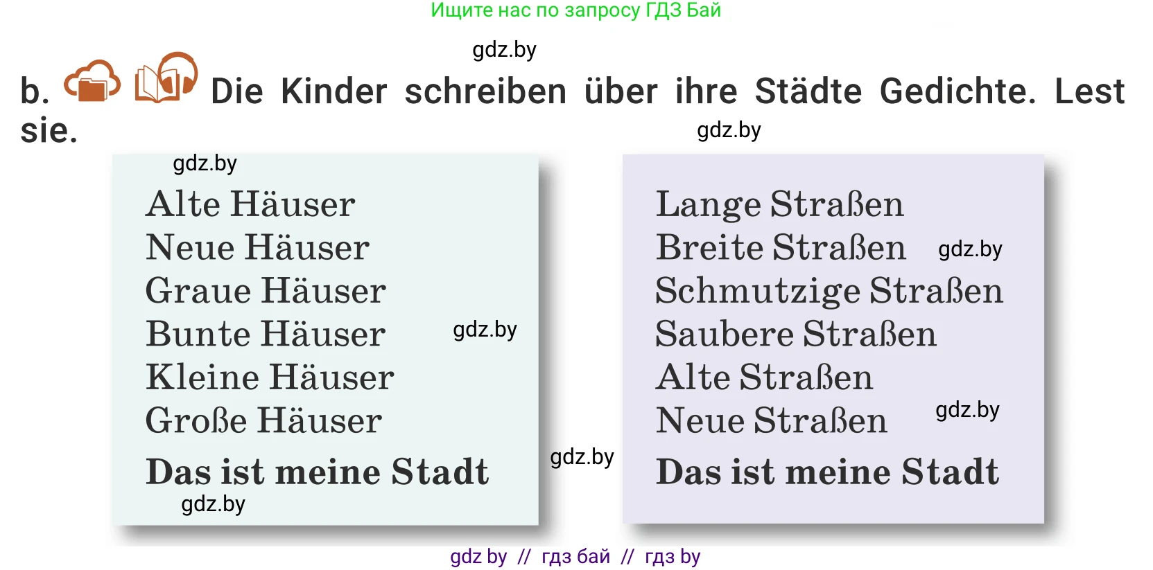 Немецкий язык (Deutsch), 5 класс Учебник (Schülerbuch), авторы: Будько Антонина Филипповна (Budjko Antonina), Урбанович Инна Ювинальевна (Urbanowitsch Ina), издательство Вышэйшая школа, Минск, 2020, жёлтого цвета, Часть 2, страница 14, номер 6b, Условие