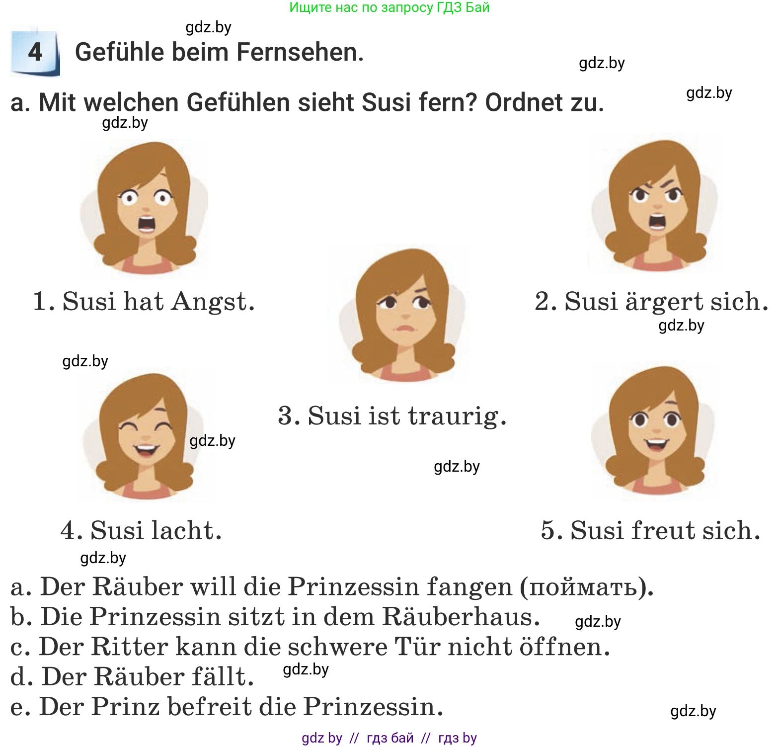 Немецкий язык (Deutsch), 5 класс Учебник (Schülerbuch), авторы: Будько Антонина Филипповна (Budjko Antonina), Урбанович Инна Ювинальевна (Urbanowitsch Ina), издательство Вышэйшая школа, Минск, 2020, жёлтого цвета, Часть 2, страница 81, номер 4a, Условие