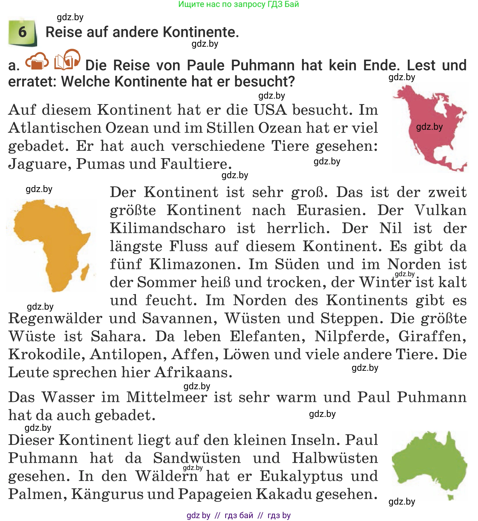 Немецкий язык (Deutsch), 5 класс Учебник (Schülerbuch), авторы: Будько Антонина Филипповна (Budjko Antonina), Урбанович Инна Ювинальевна (Urbanowitsch Ina), издательство Вышэйшая школа, Минск, 2020, жёлтого цвета, Часть 2, страница 96, номер 6a, Условие