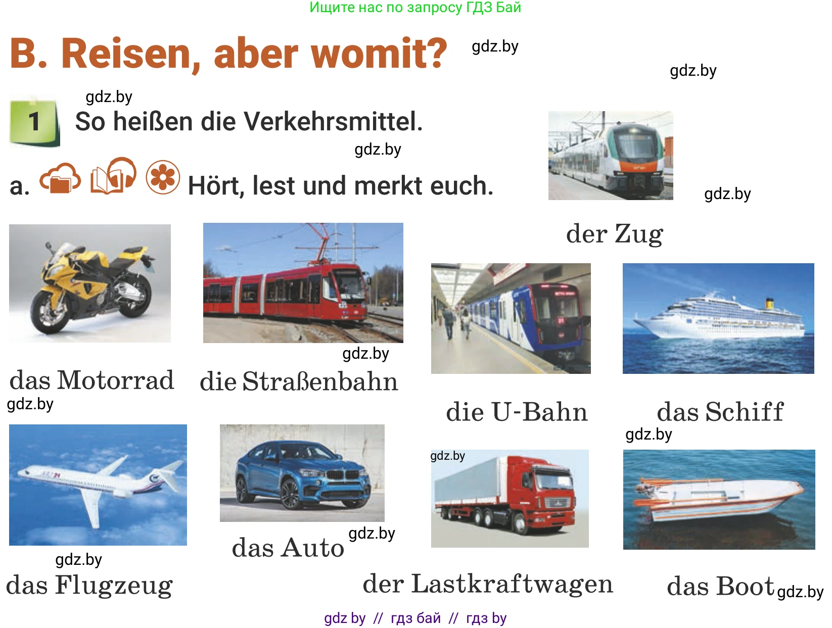 Немецкий язык (Deutsch), 5 класс Учебник (Schülerbuch), авторы: Будько Антонина Филипповна (Budjko Antonina), Урбанович Инна Ювинальевна (Urbanowitsch Ina), издательство Вышэйшая школа, Минск, 2020, жёлтого цвета, Часть 2, страница 97, номер 1a, Условие