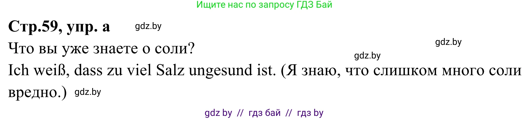 Немецкий язык (Deutsch), 5 класс Учебник (Schülerbuch), авторы: Будько Антонина Филипповна (Budjko Antonina), Урбанович Инна Ювинальевна (Urbanowitsch Ina), издательство Вышэйшая школа, Минск, 2020, жёлтого цвета, Часть 1, страница 59, номер 11a, Решение 2