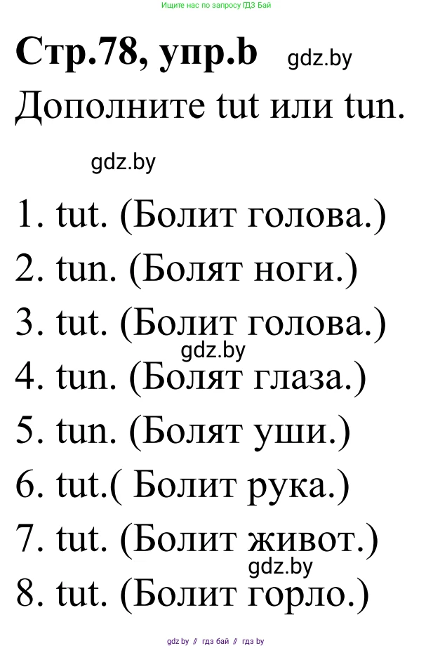 Немецкий язык (Deutsch), 5 класс Учебник (Schülerbuch), авторы: Будько Антонина Филипповна (Budjko Antonina), Урбанович Инна Ювинальевна (Urbanowitsch Ina), издательство Вышэйшая школа, Минск, 2020, жёлтого цвета, Часть 1, страница 78, номер 2b, Решение 2