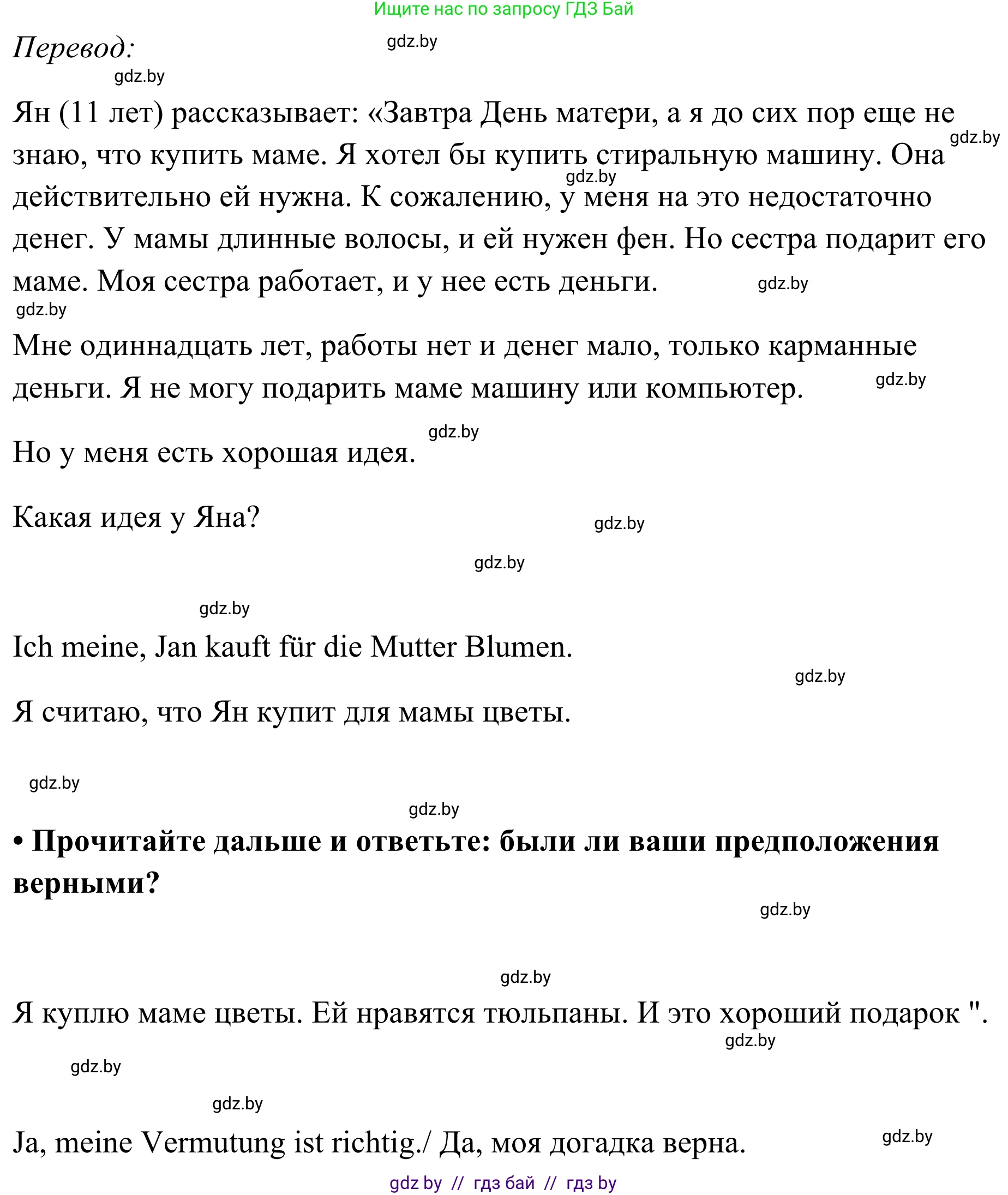 Немецкий язык (Deutsch), 5 класс Учебник (Schülerbuch), авторы: Будько Антонина Филипповна (Budjko Antonina), Урбанович Инна Ювинальевна (Urbanowitsch Ina), издательство Вышэйшая школа, Минск, 2020, жёлтого цвета, Часть 1, страница 124, номер 6d, Решение 2 (продолжение 2)