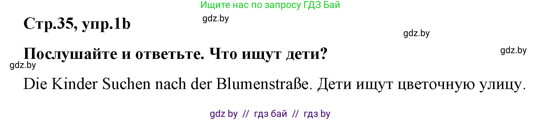 Немецкий язык (Deutsch), 5 класс Учебник (Schülerbuch), авторы: Будько Антонина Филипповна (Budjko Antonina), Урбанович Инна Ювинальевна (Urbanowitsch Ina), издательство Вышэйшая школа, Минск, 2020, жёлтого цвета, Часть 2, страница 35, номер 1b, Решение 1