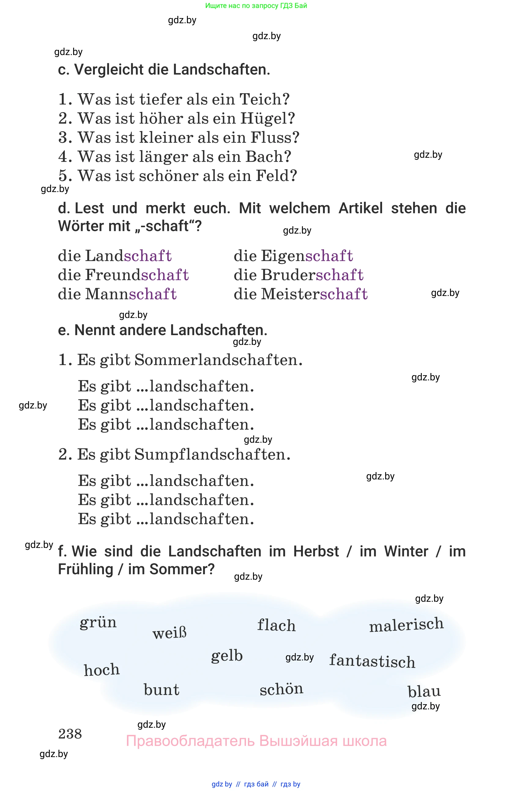 Немецкий язык (Deutsch), 6 класс Учебник (Schülerbuch), авторы: Будько Антонина Филипповна (Budjko Antonina), Урбанович Инна Ювинальевна (Urbanowitsch Ina), издательство Вышэйшая школа, Минск, 2020, бежевого цвета, страница 238