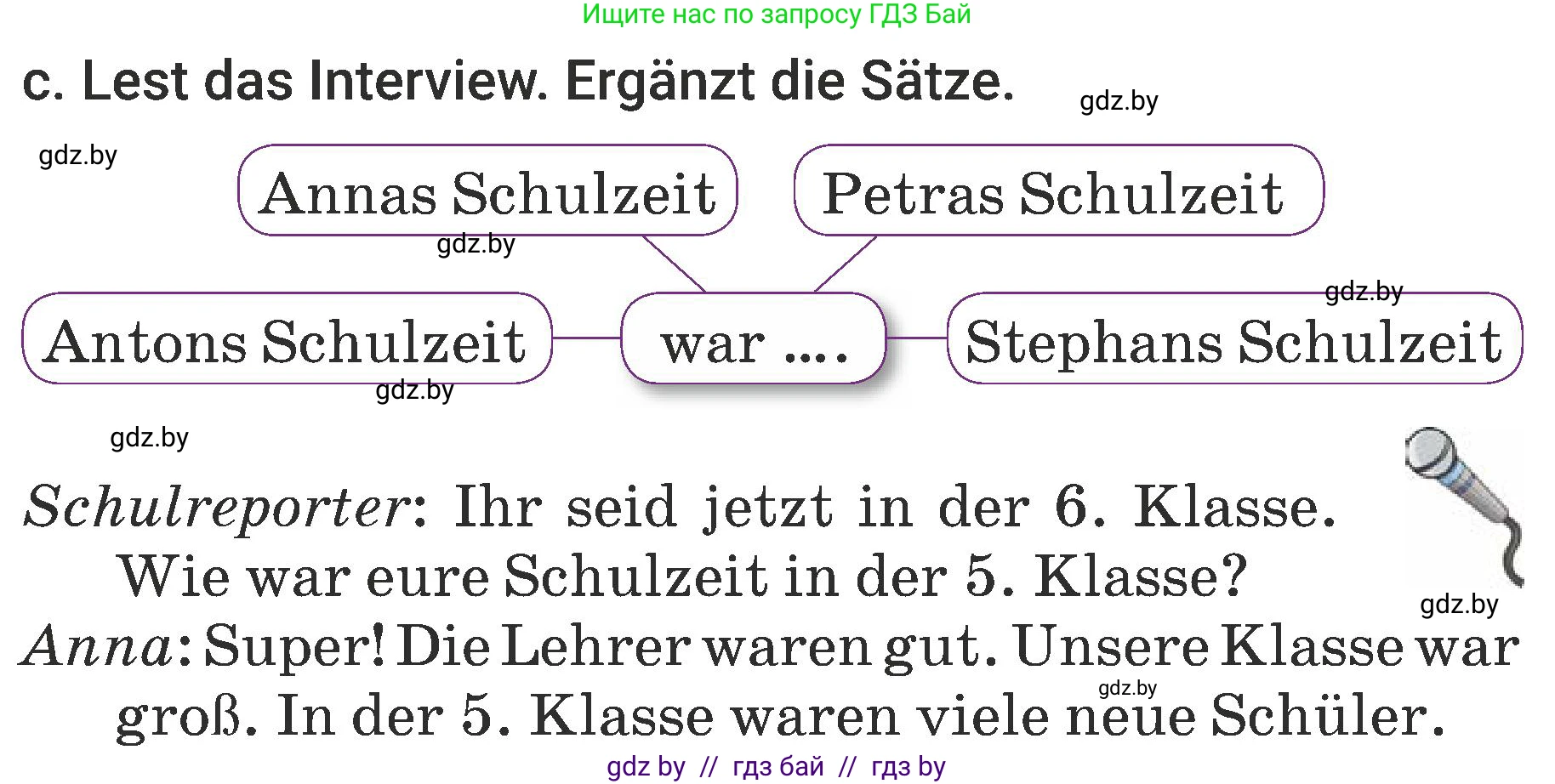 Немецкий язык (Deutsch), 6 класс Учебник (Schülerbuch), авторы: Будько Антонина Филипповна (Budjko Antonina), Урбанович Инна Ювинальевна (Urbanowitsch Ina), издательство Вышэйшая школа, Минск, 2020, бежевого цвета, страница 4, номер c, Условие