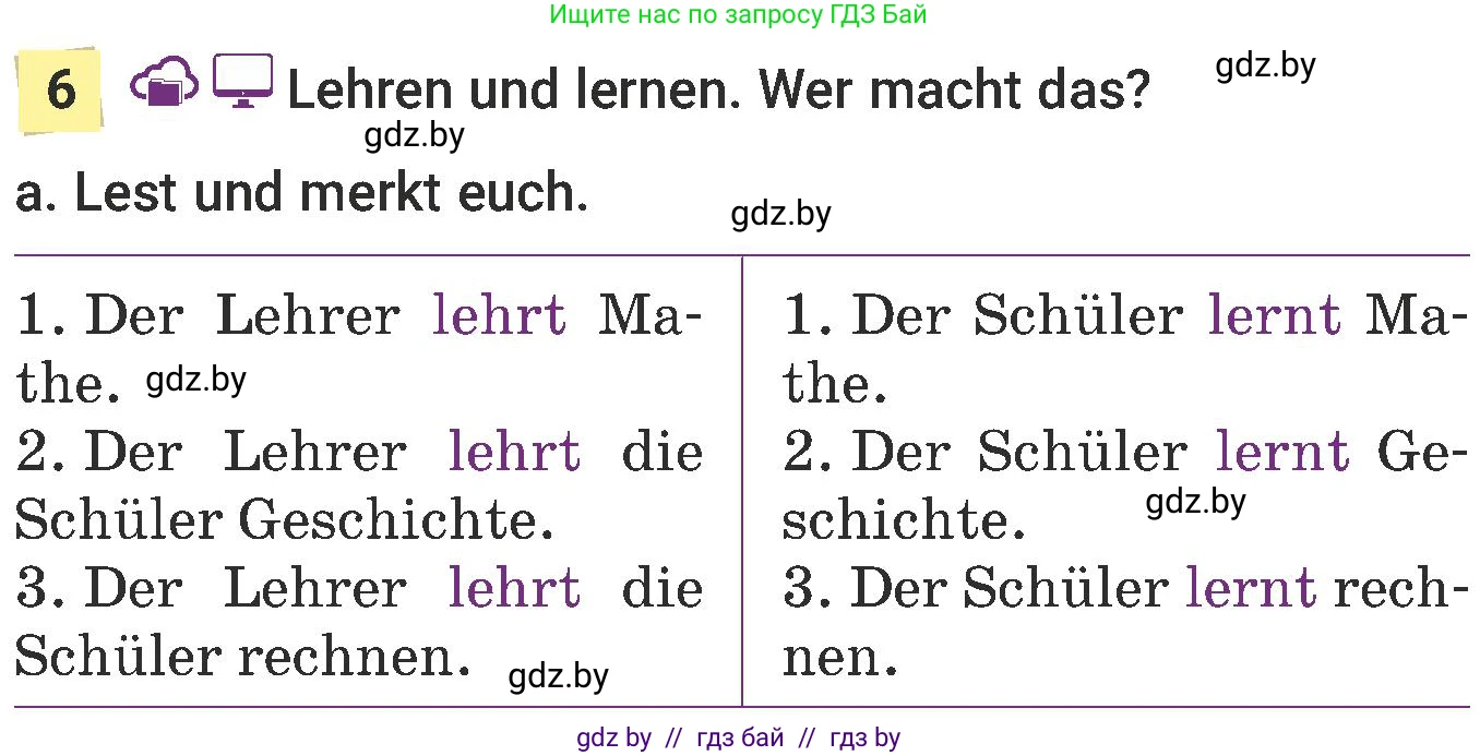 Немецкий язык (Deutsch), 6 класс Учебник (Schülerbuch), авторы: Будько Антонина Филипповна (Budjko Antonina), Урбанович Инна Ювинальевна (Urbanowitsch Ina), издательство Вышэйшая школа, Минск, 2020, бежевого цвета, страница 10, номер a, Условие
