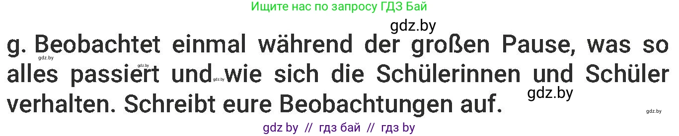 Немецкий язык (Deutsch), 6 класс Учебник (Schülerbuch), авторы: Будько Антонина Филипповна (Budjko Antonina), Урбанович Инна Ювинальевна (Urbanowitsch Ina), издательство Вышэйшая школа, Минск, 2020, бежевого цвета, страница 36, номер g, Условие