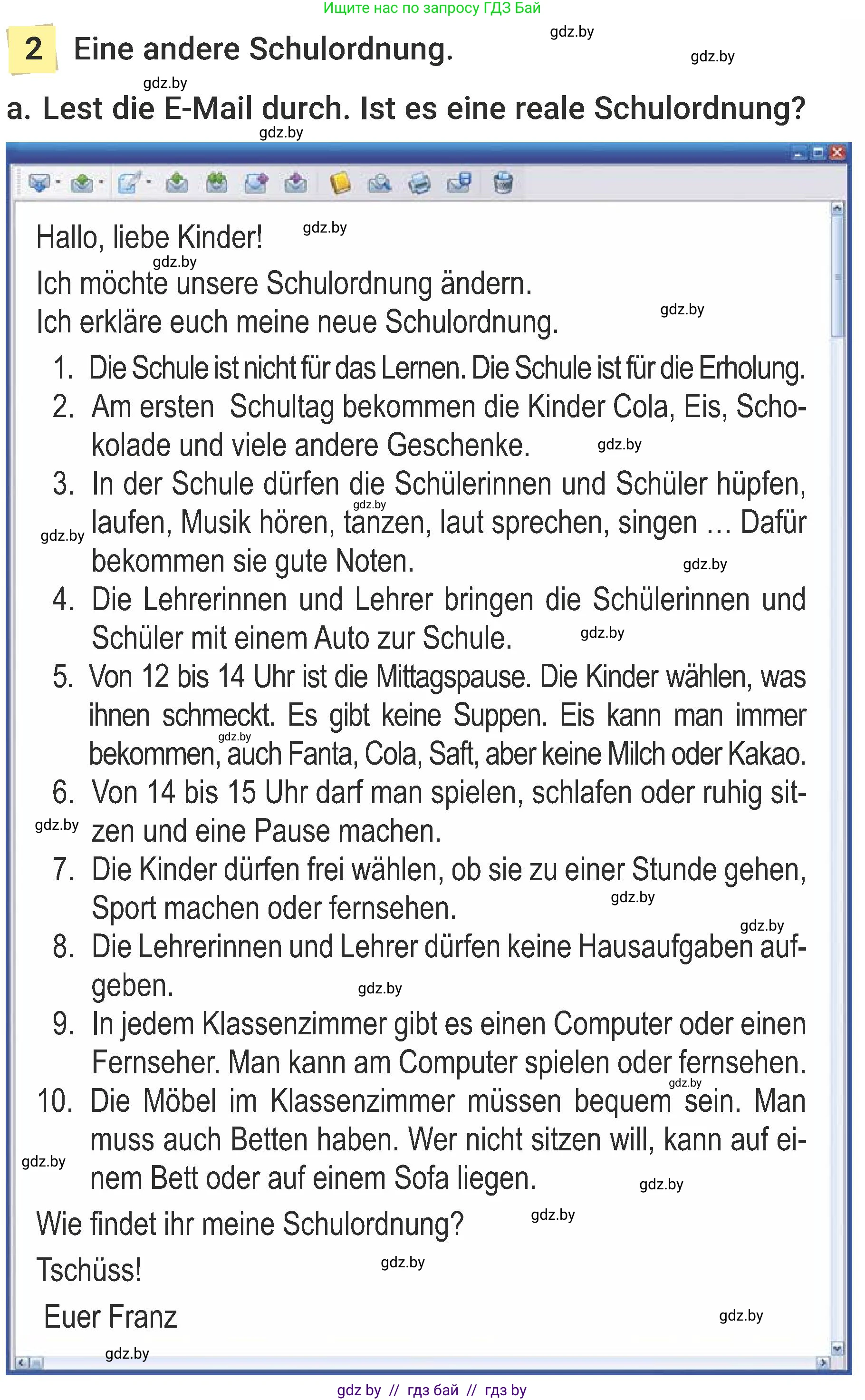Немецкий язык (Deutsch), 6 класс Учебник (Schülerbuch), авторы: Будько Антонина Филипповна (Budjko Antonina), Урбанович Инна Ювинальевна (Urbanowitsch Ina), издательство Вышэйшая школа, Минск, 2020, бежевого цвета, страница 41, номер a, Условие