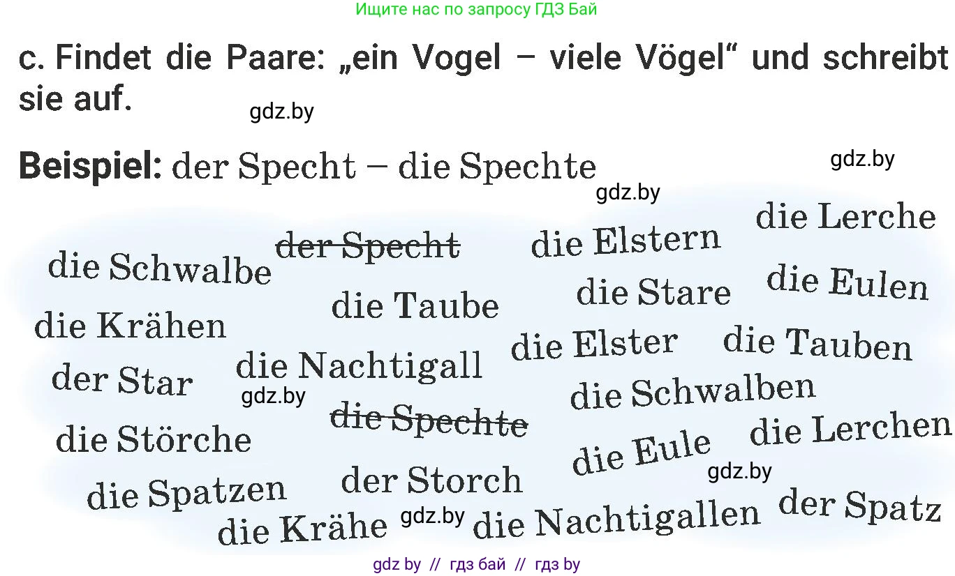 Немецкий язык (Deutsch), 6 класс Учебник (Schülerbuch), авторы: Будько Антонина Филипповна (Budjko Antonina), Урбанович Инна Ювинальевна (Urbanowitsch Ina), издательство Вышэйшая школа, Минск, 2020, бежевого цвета, страница 185, номер c, Условие
