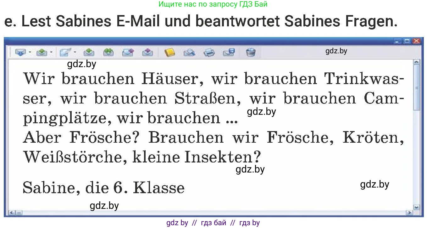 Немецкий язык (Deutsch), 6 класс Учебник (Schülerbuch), авторы: Будько Антонина Филипповна (Budjko Antonina), Урбанович Инна Ювинальевна (Urbanowitsch Ina), издательство Вышэйшая школа, Минск, 2020, бежевого цвета, страница 206, номер e, Условие