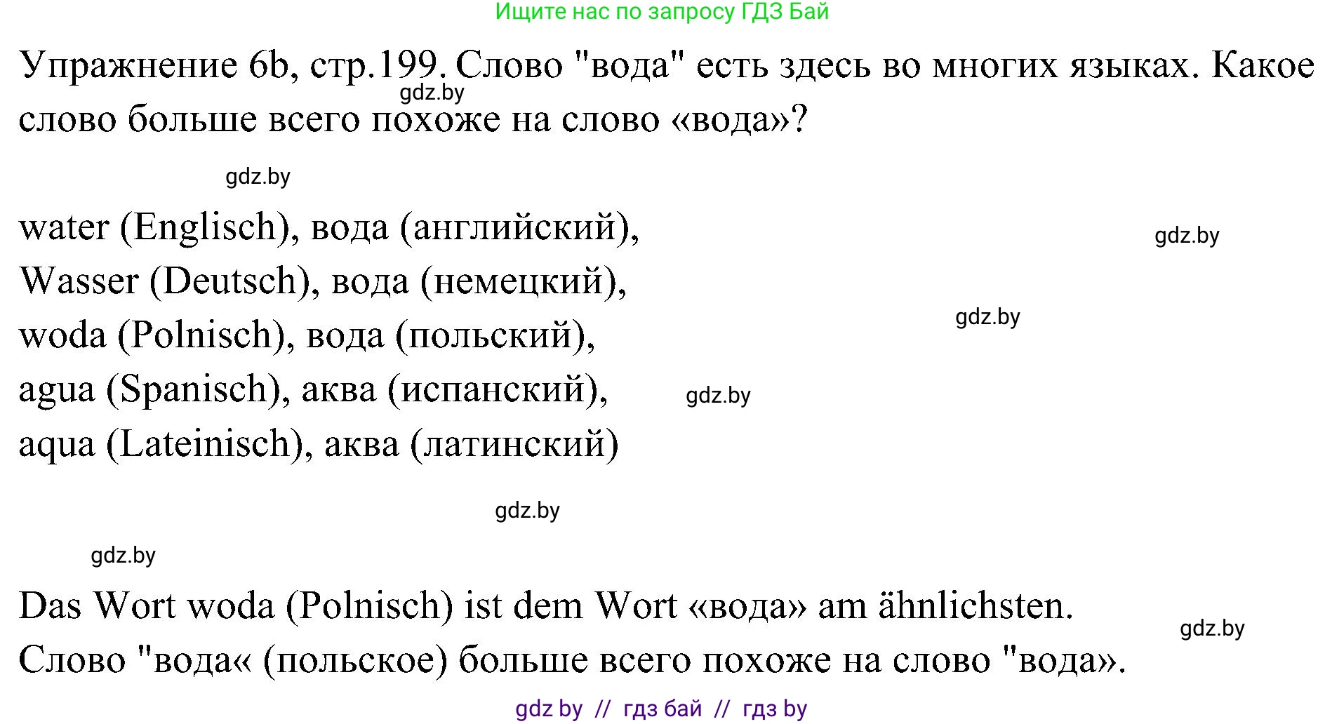 Немецкий язык (Deutsch), 6 класс Учебник (Schülerbuch), авторы: Будько Антонина Филипповна (Budjko Antonina), Урбанович Инна Ювинальевна (Urbanowitsch Ina), издательство Вышэйшая школа, Минск, 2020, бежевого цвета, страница 199, номер b, Решение