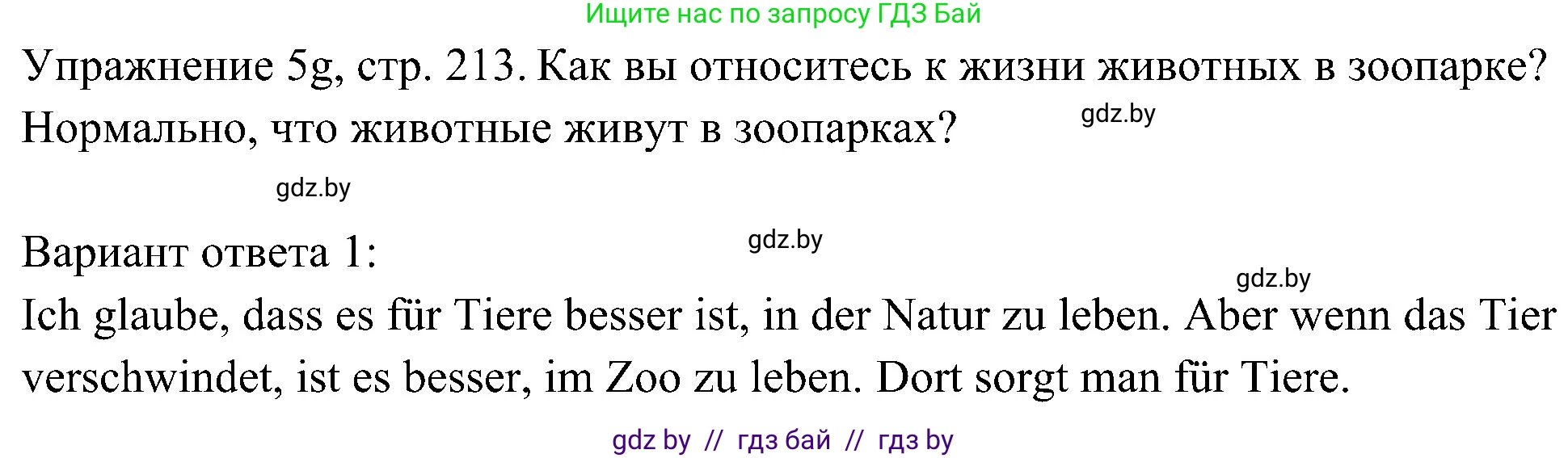Немецкий язык (Deutsch), 6 класс Учебник (Schülerbuch), авторы: Будько Антонина Филипповна (Budjko Antonina), Урбанович Инна Ювинальевна (Urbanowitsch Ina), издательство Вышэйшая школа, Минск, 2020, бежевого цвета, страница 213, номер g, Решение