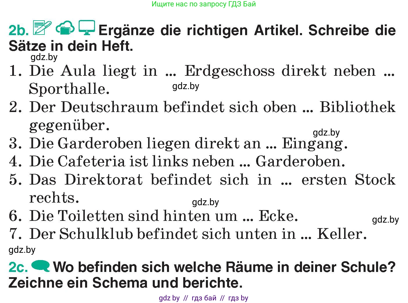 Немецкий язык (Deutsch), 6 класс Учебник (Schülerbuch), авторы: Зуевская Елена Викторовна, Салынская Светлана Ивановна, Негурэ Ольга Вячеславовна, издательство Вышэйшая школа, Минск, 2022, жёлтого цвета, Teil 1, страница 28, номер 2, Условие (продолжение 3)