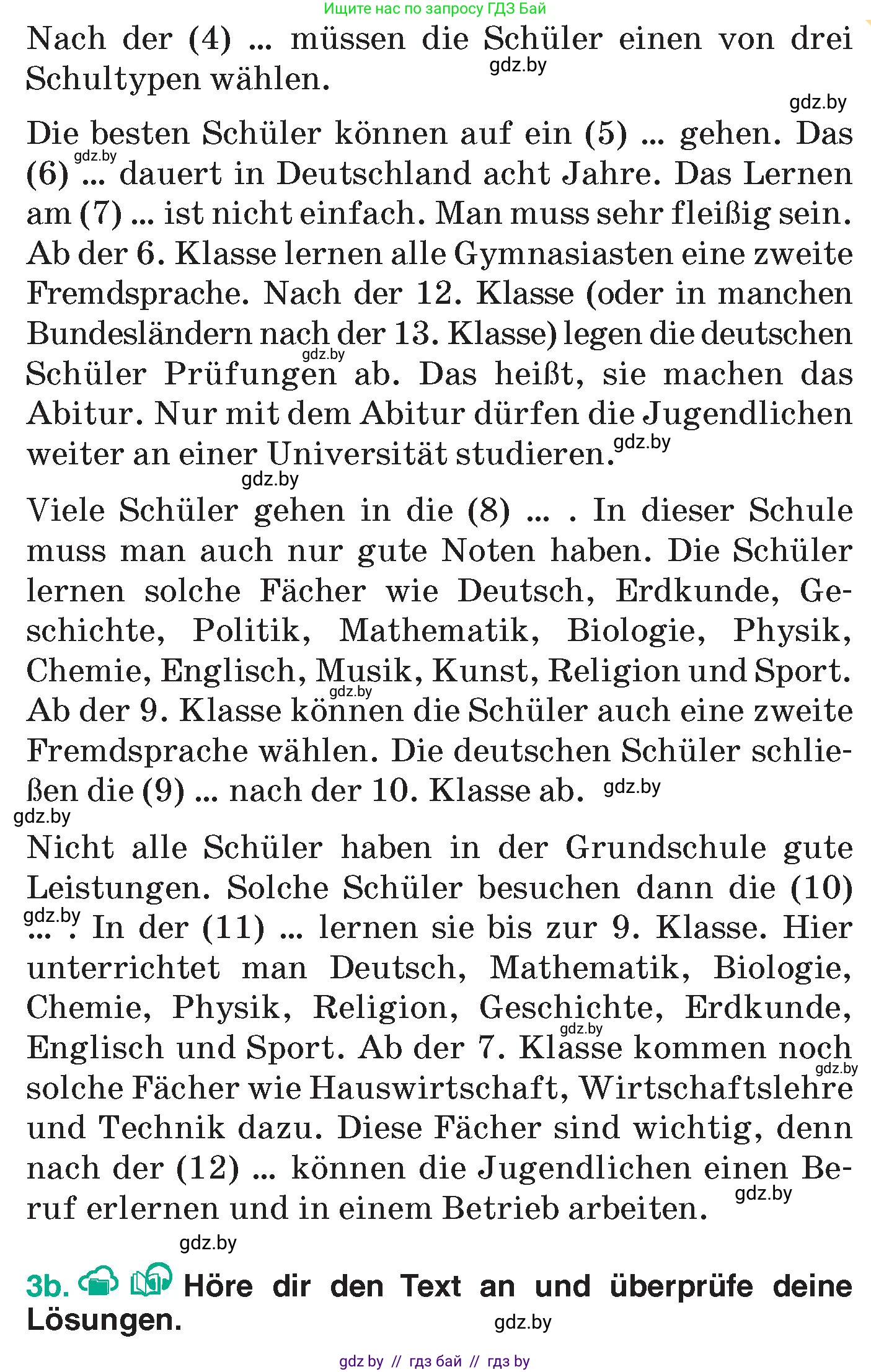Немецкий язык (Deutsch), 6 класс Учебник (Schülerbuch), авторы: Зуевская Елена Викторовна, Салынская Светлана Ивановна, Негурэ Ольга Вячеславовна, издательство Вышэйшая школа, Минск, 2022, жёлтого цвета, Teil 1, страница 38, номер 3, Условие (продолжение 2)