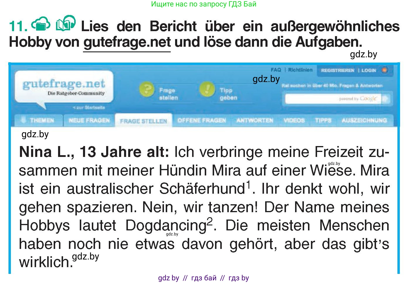 Немецкий язык (Deutsch), 6 класс Учебник (Schülerbuch), авторы: Зуевская Елена Викторовна, Салынская Светлана Ивановна, Негурэ Ольга Вячеславовна, издательство Вышэйшая школа, Минск, 2022, жёлтого цвета, Teil 1, страница 70, номер 11, Условие