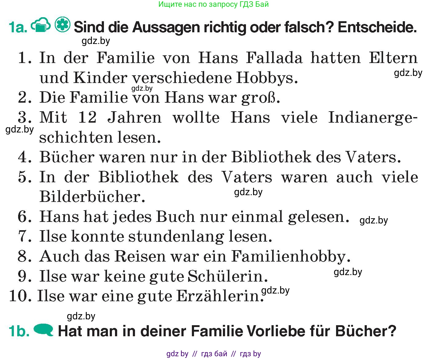 Немецкий язык (Deutsch), 6 класс Учебник (Schülerbuch), авторы: Зуевская Елена Викторовна, Салынская Светлана Ивановна, Негурэ Ольга Вячеславовна, издательство Вышэйшая школа, Минск, 2022, жёлтого цвета, Teil 1, страница 73, номер 1, Условие (продолжение 3)