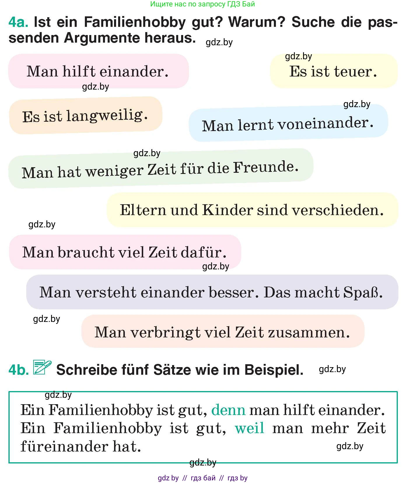 Немецкий язык (Deutsch), 6 класс Учебник (Schülerbuch), авторы: Зуевская Елена Викторовна, Салынская Светлана Ивановна, Негурэ Ольга Вячеславовна, издательство Вышэйшая школа, Минск, 2022, жёлтого цвета, Teil 1, страница 76, номер 4, Условие