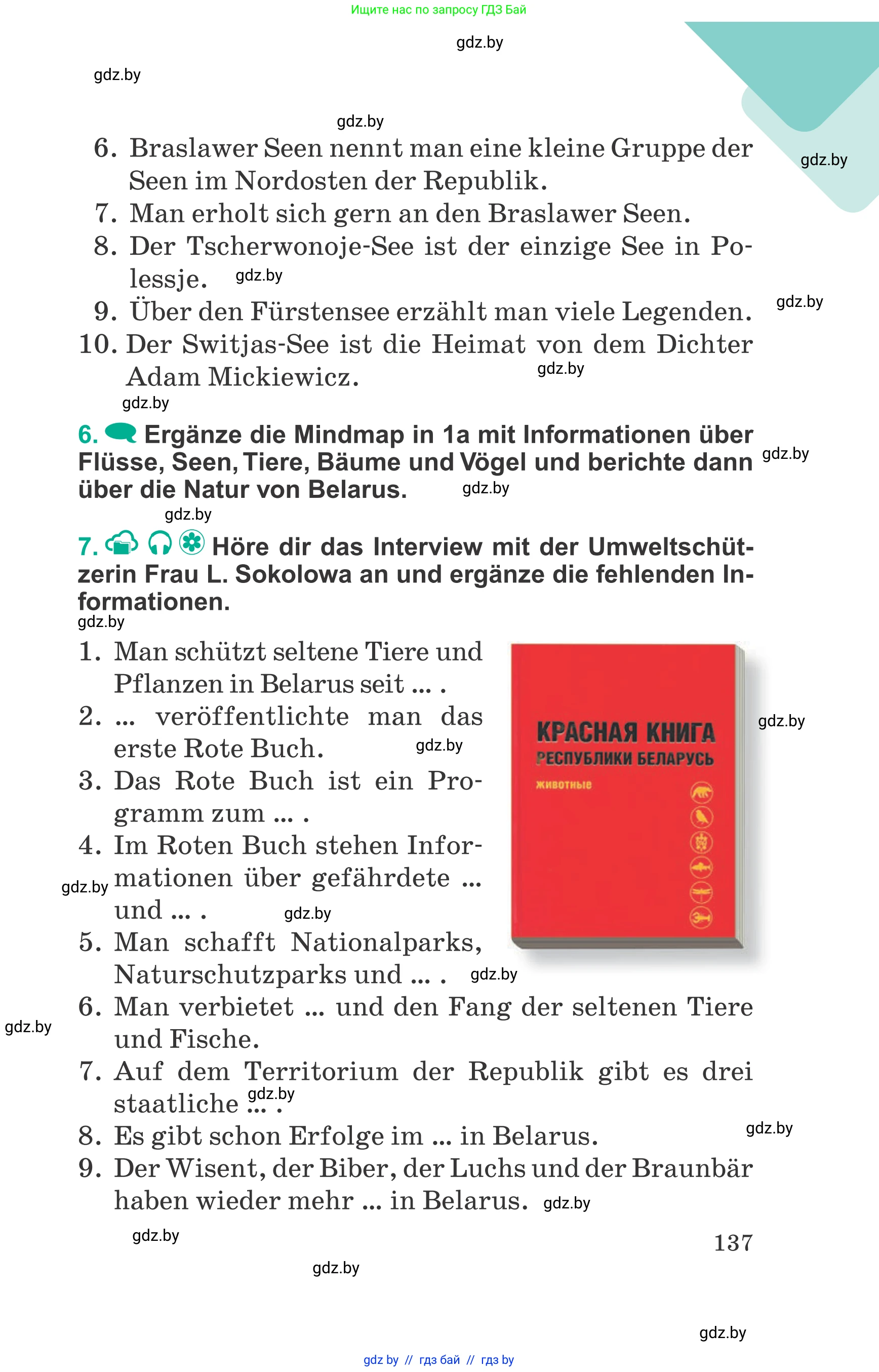 Немецкий язык (Deutsch), 6 класс Учебник (Schülerbuch), авторы: Зуевская Елена Викторовна, Салынская Светлана Ивановна, Негурэ Ольга Вячеславовна, издательство Вышэйшая школа, Минск, 2022, жёлтого цвета, Teil 2, страница 137
