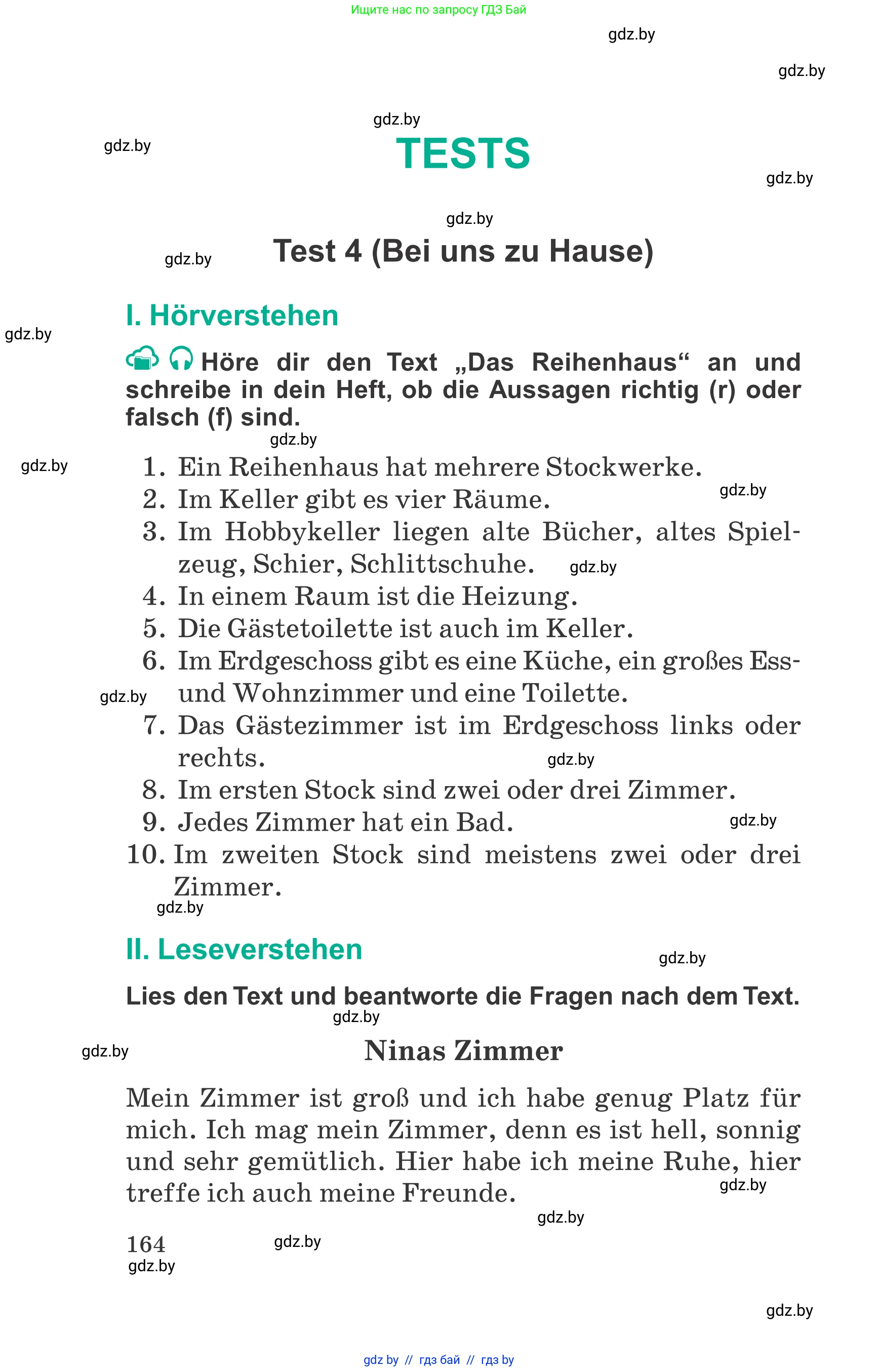 Немецкий язык (Deutsch), 6 класс Учебник (Schülerbuch), авторы: Зуевская Елена Викторовна, Салынская Светлана Ивановна, Негурэ Ольга Вячеславовна, издательство Вышэйшая школа, Минск, 2022, жёлтого цвета, Teil 2, страница 164