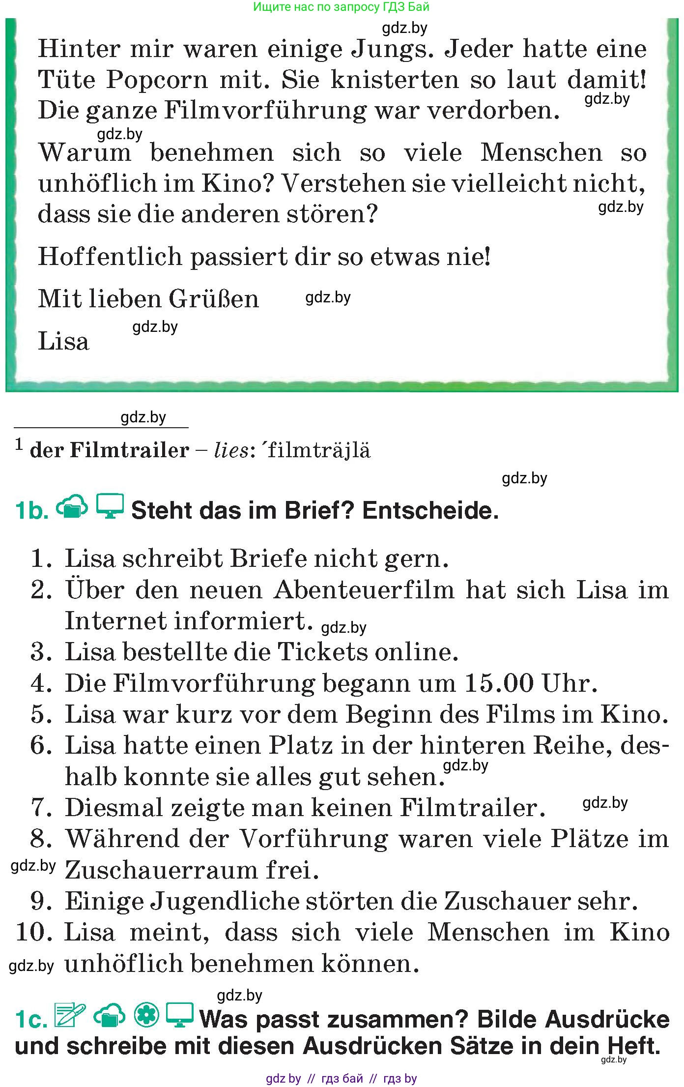 Немецкий язык (Deutsch), 6 класс Учебник (Schülerbuch), авторы: Зуевская Елена Викторовна, Салынская Светлана Ивановна, Негурэ Ольга Вячеславовна, издательство Вышэйшая школа, Минск, 2022, жёлтого цвета, Teil 1, страница 106, номер 1, Условие (продолжение 3)